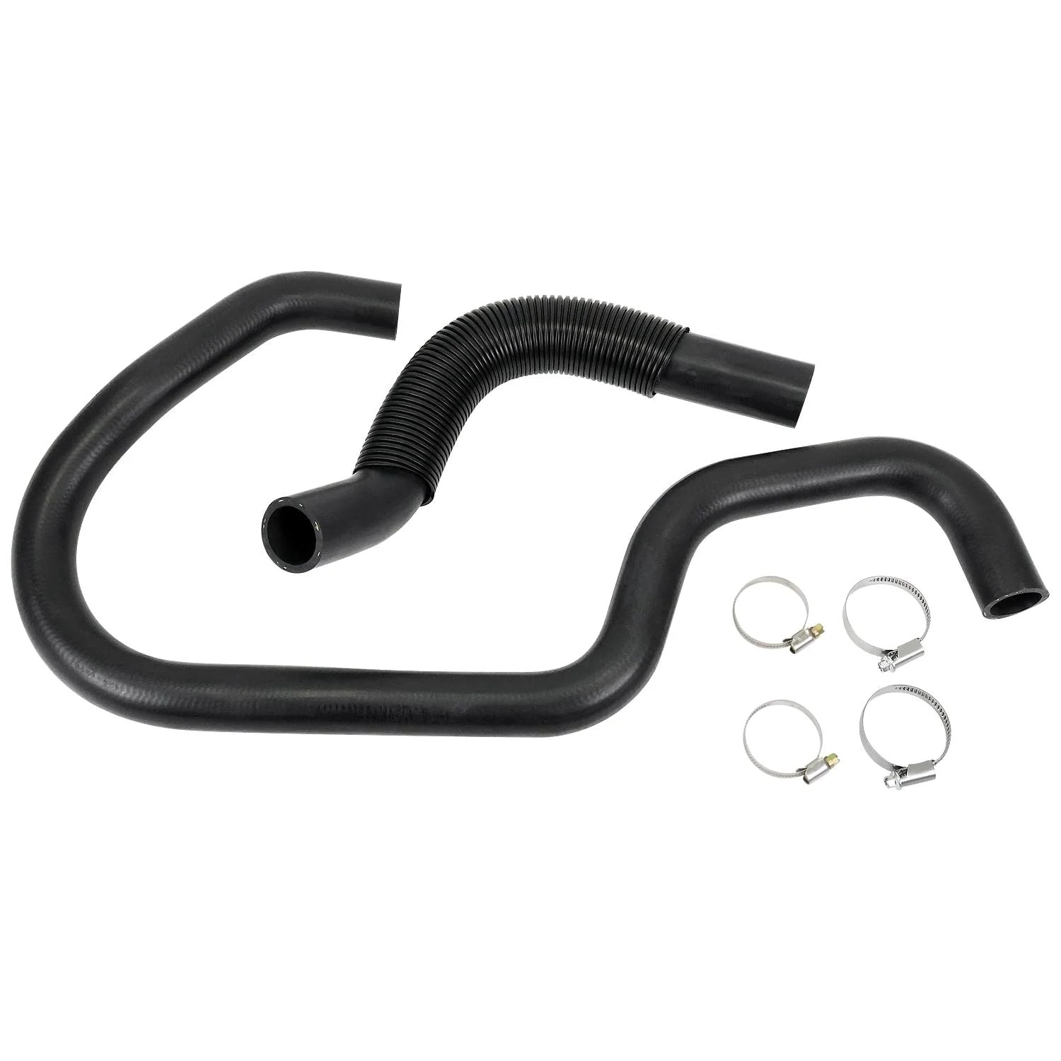 Engine Upper And Lower Radiator Coolant Hose Kit By Cool Star For Cadillac Escalade GMC Yukon Chevy Silverado Suburban 2007 To 2014 Replaces 22827731 22827735 Direct Fit Replacement For Durable Performance shown on white background with clamps