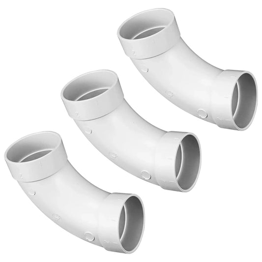 3 Pack Replacement Central Vacuum 90 Degree Elbow Fittings For 2 Inch Vacuum Pipe To Prevent Clogs And No Fuss Install LEFITPA Compatible