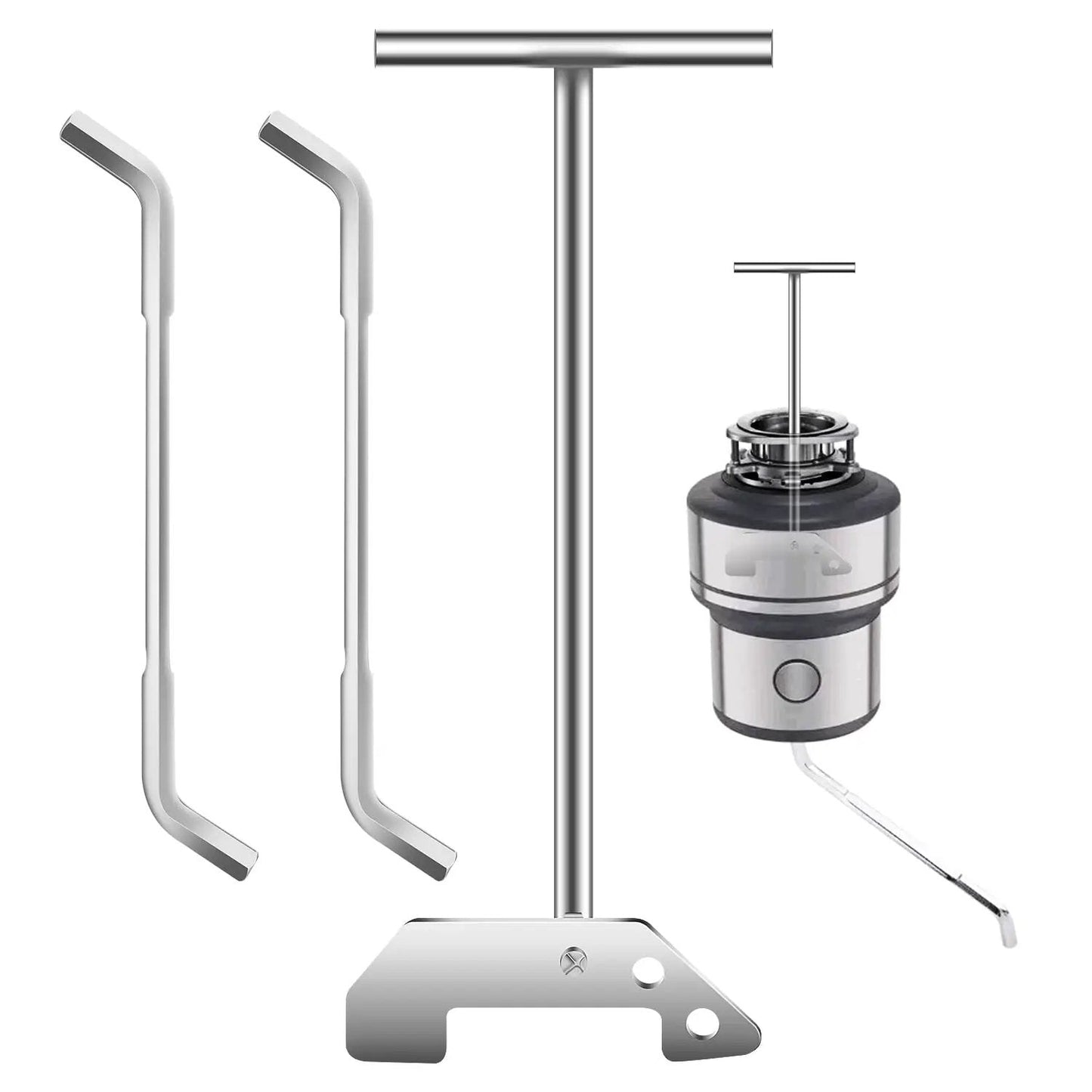 Universal Garbage Disposal Unjamming Wrench WRN00 For Waste King Moen And SinkErator Disposals with two wrenches and drain tool