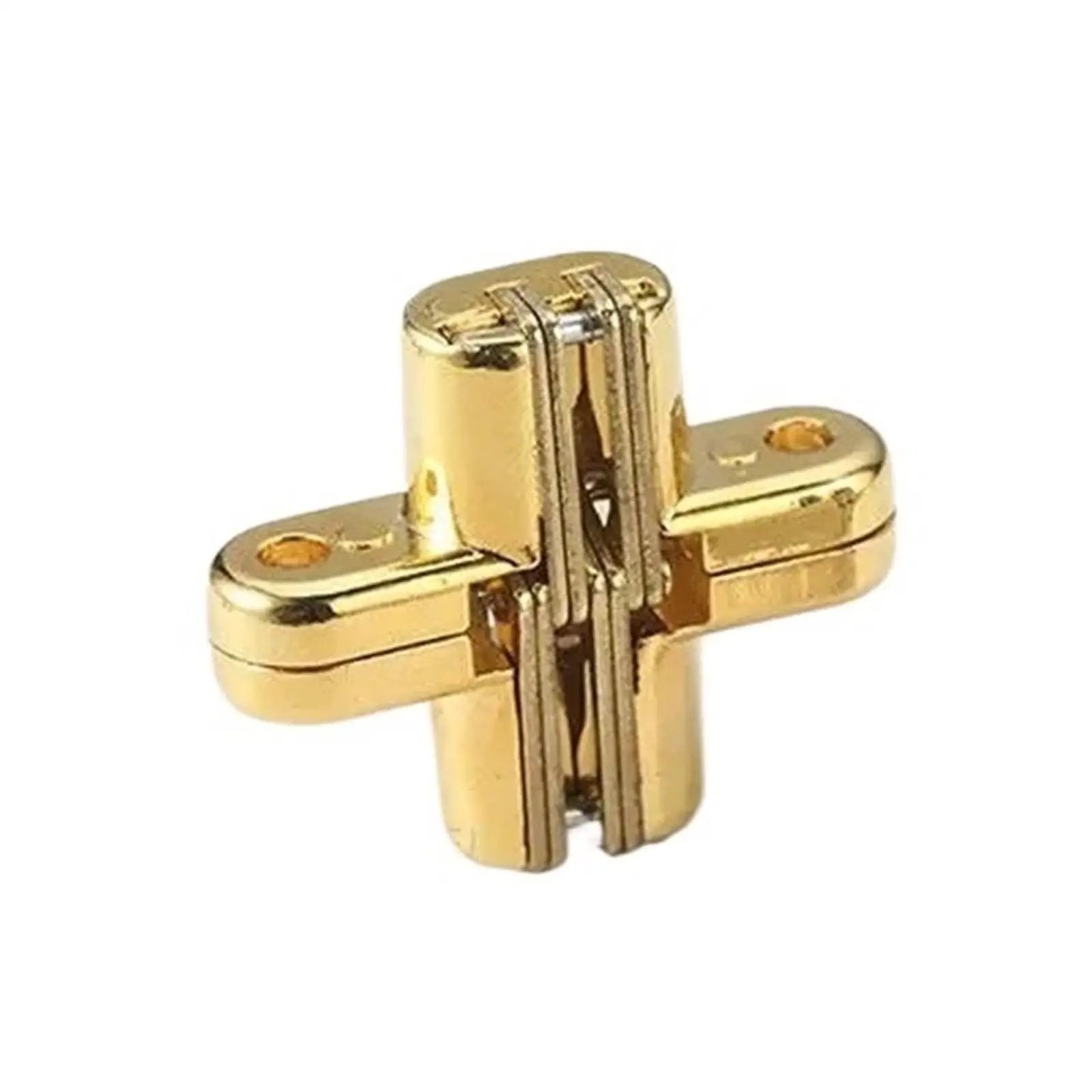 Heavy Duty Sealed Bearing Gate Hinges One Piece Zinc Alloy Cross Hidden Hinge 8x42mm Invisible Hinge Gold Finish