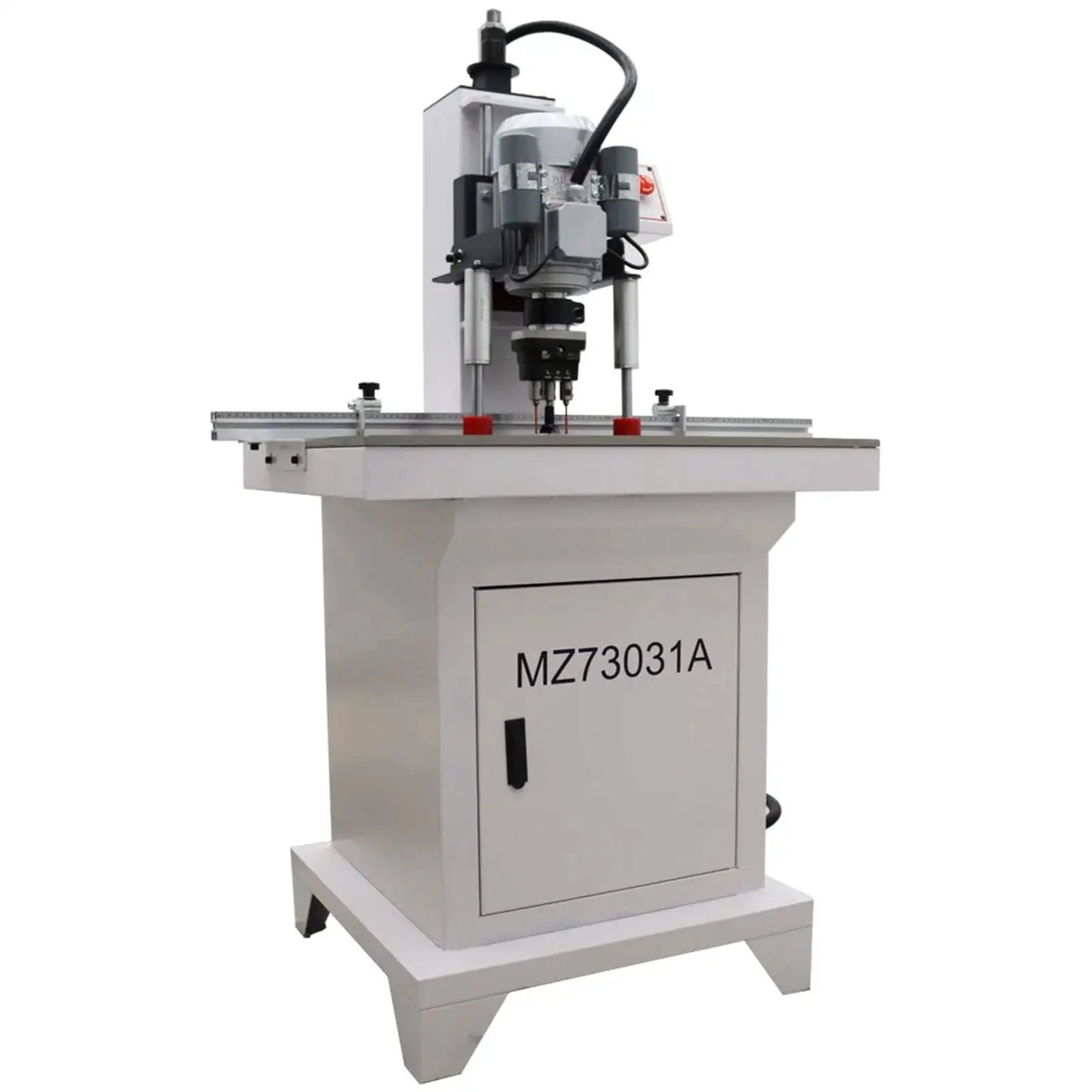 Pneumatic Hinge Drilling And Insertion Machine For Doors And Woodworking Pros 110 Volt With Adjustable Positioning Plate, model MZ73031A
