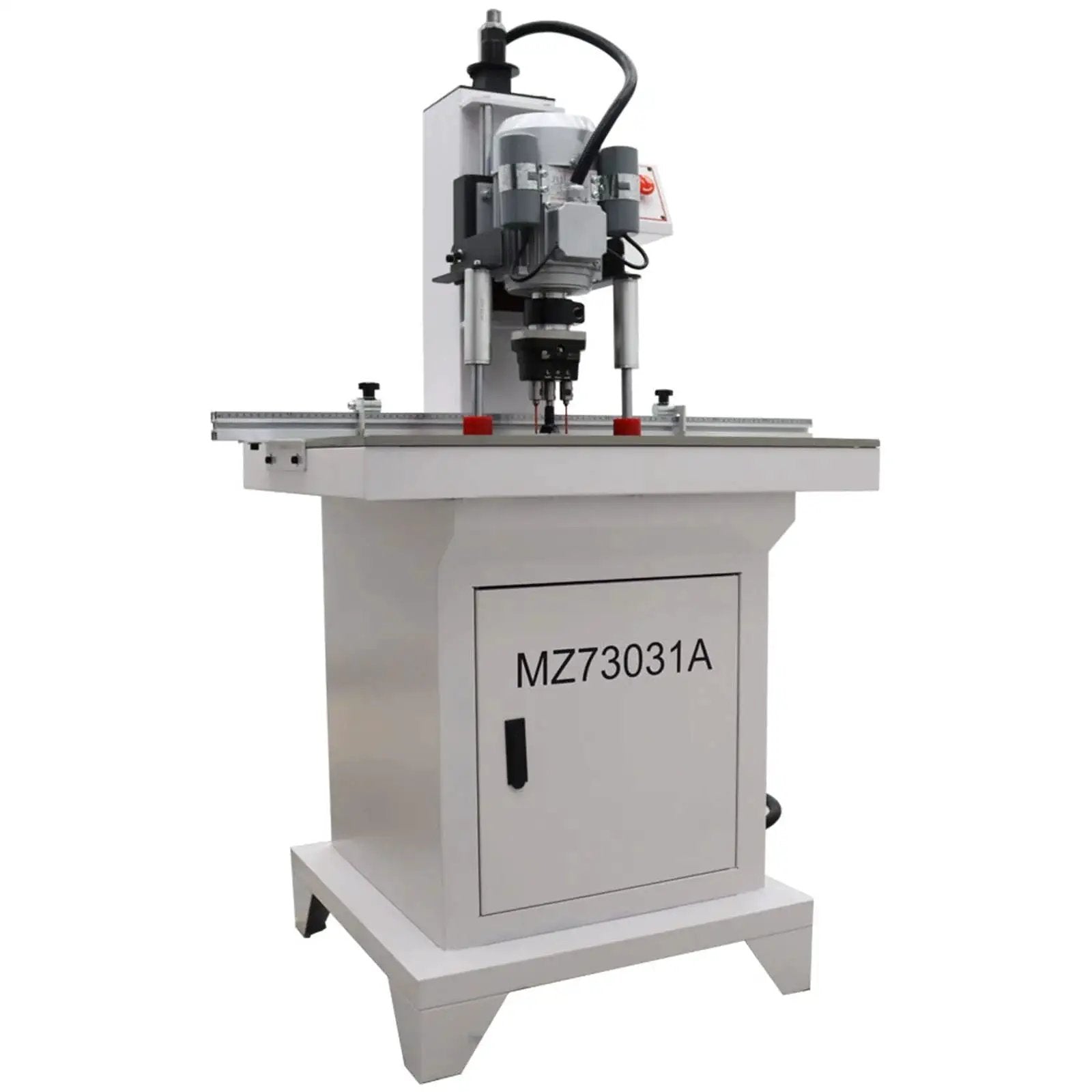 Pneumatic Hinge Drilling And Insertion Machine For Doors And Woodworking Pros 110 Volt With Adjustable Positioning Plate, model MZ73031A
