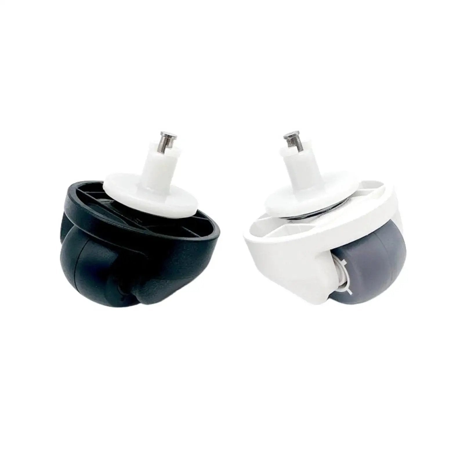 Black and white front caster wheels for ECOVACS T10 T20 X1 Omni and T10 Plus Turbo with 360 degree swivel and quiet bearings.