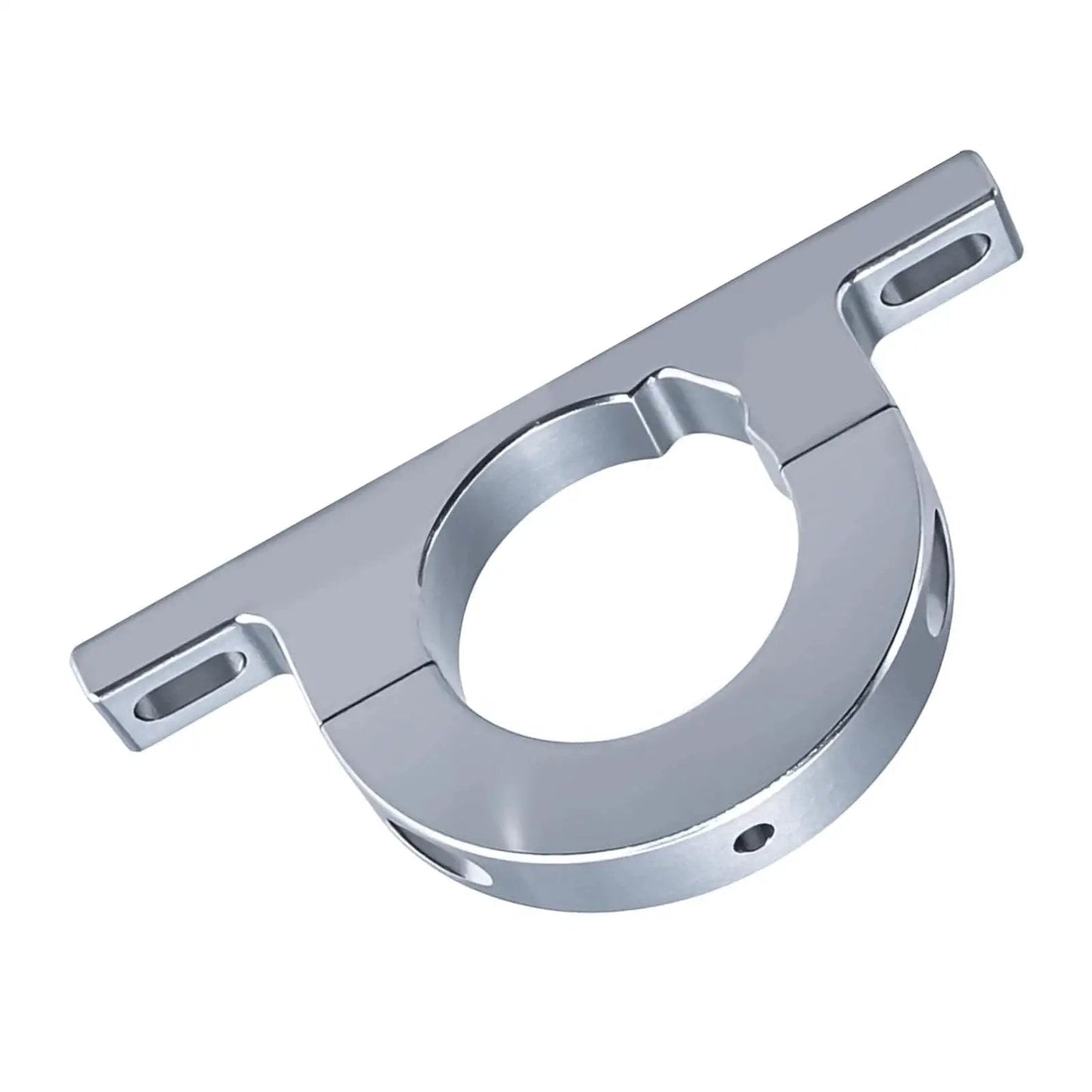 Universal 2 Inch Steering Column Keyed No Drop Mount River Clamp Aluminum 6061, CNC-machined, top view of clamp