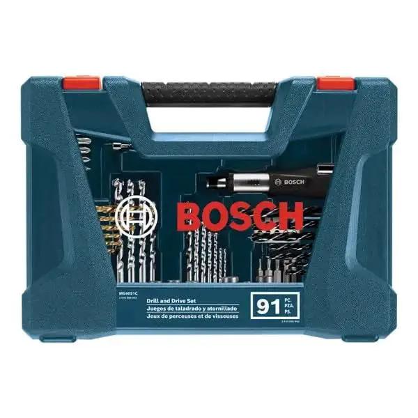 91 Piece Drilling And Driving Mixed Bit Set For Wood Metal And Masonry By Bosch With Driver Bits And Drill Bits in case