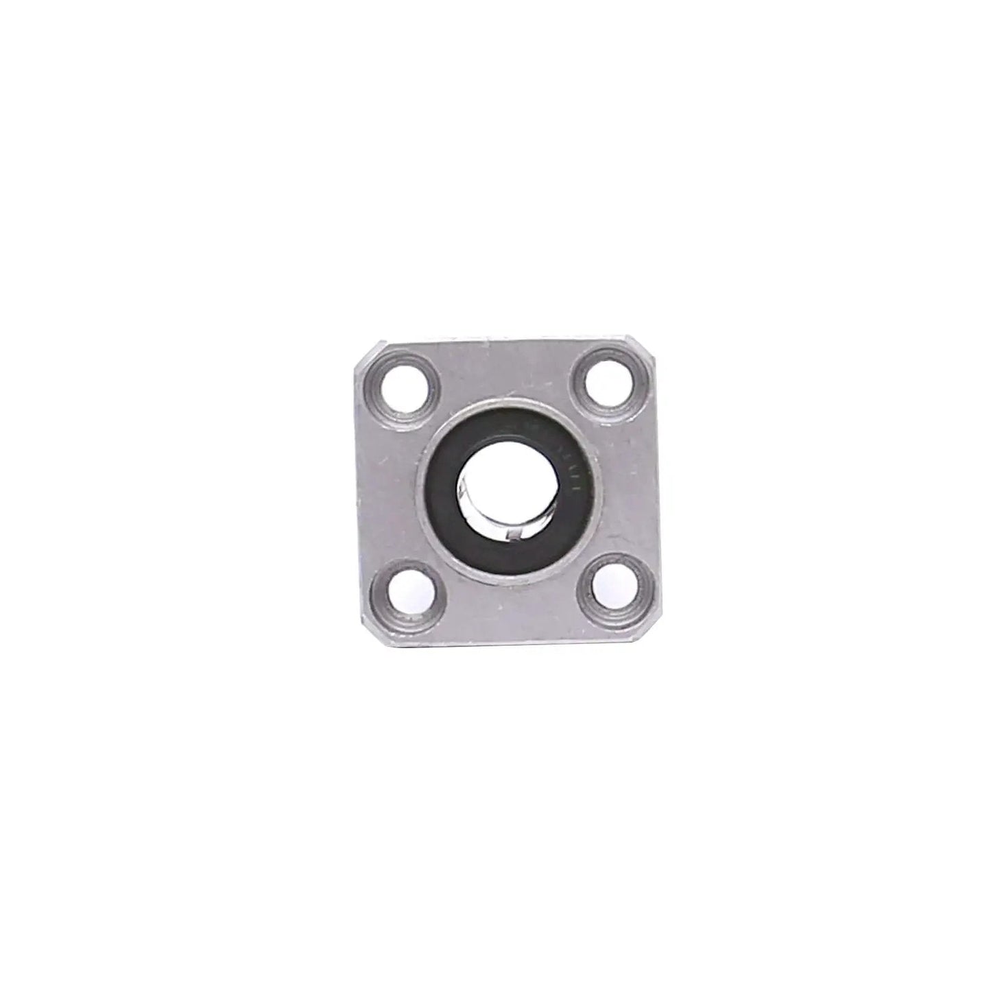 Square Flange Linear Bearing Set LMK12UU 12x21x30mm 2Pcs, front view showing mounting holes and bearing opening for CNC machines and 3D printers.