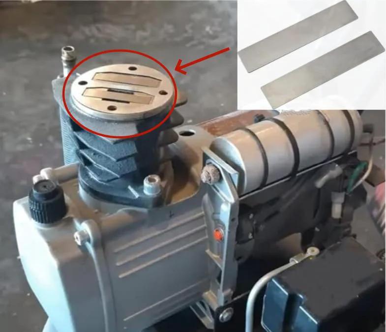 Stainless Reed Valve Set For Central Pneumatic Harbor Freight Air Compressors And Craftsman E100229 Replacement Valves installation view