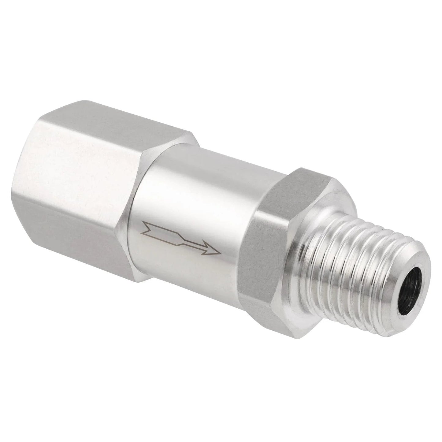 Detachable 304 Stainless Steel Check Valve One Way Non Return Valve For Water Oil Gas One Quarter Inch Female NPT Inlet To Male NPT Outlet