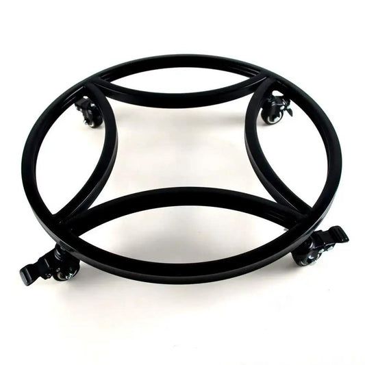 15 Inch Plant Caddy With Wheels Heavy Duty Construction Supports Up To 300 Lbs With Brakes Polyurethane Silent Swivel Casters Round Iron Stand