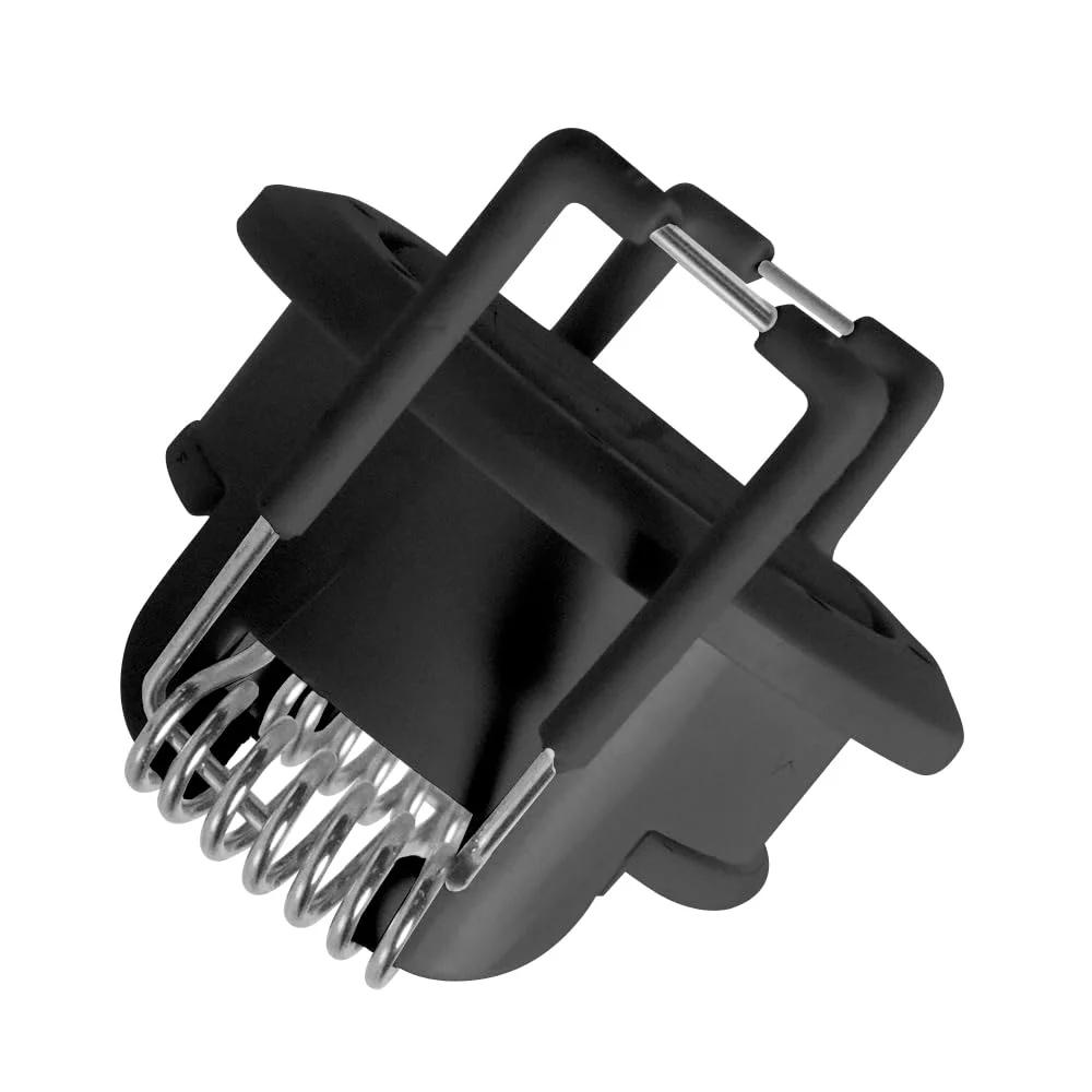 Mini Spring Lock Cable Pass Through Port Pair In Black For Clean Cable Runs Fits Coaxial CAT5 And CAT6 HDMI And Speaker Wire