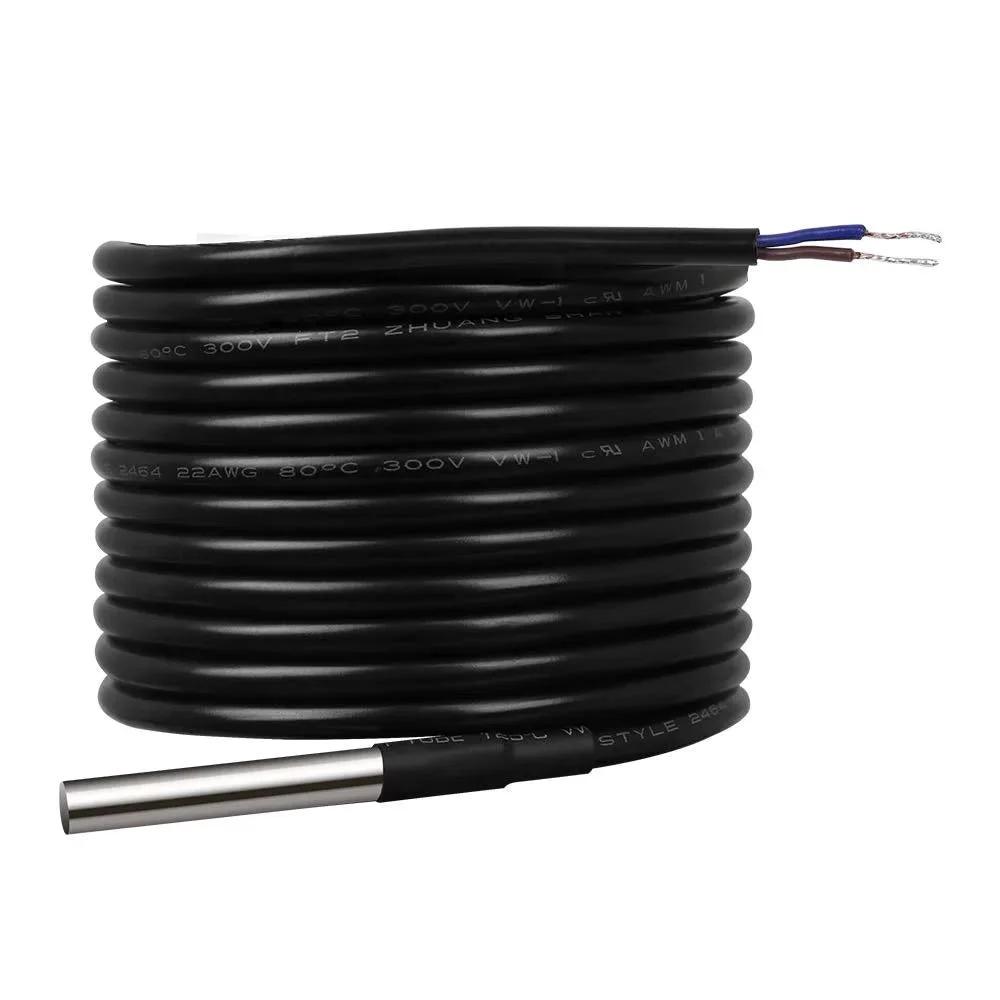 Coiled Go To Battery Temperature Sensor For Solar Charge Controllers With Outdoor Ready 118 Inch Cable Compatible With Adventurer Wanderer Rover And Rover Elite RoHS Compliant Temperature Compensation Up To 176 Fahrenheit By Renogy