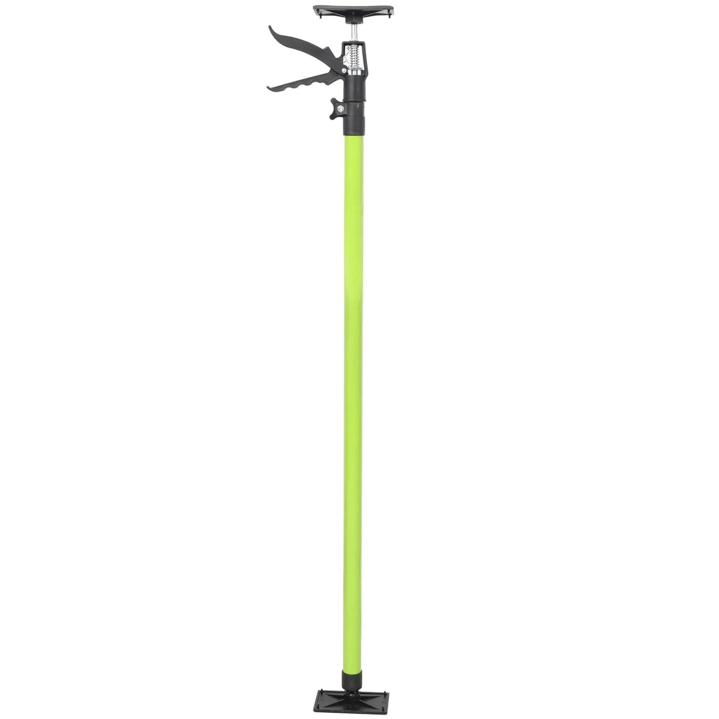 Heavy Duty Adjustable Support Poles 45 To 114 With Non Slip Pads For Cabinets, single green pole with swivel and grip handle