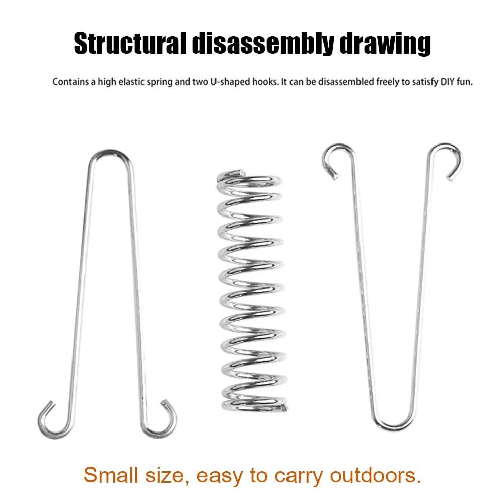 Heavy Duty 10 Pack 304 Stainless Steel Tent Springs For Windproof Tarp Awning Sun Shade Rope Tension Dog Chain Porch Swing And Outdoor Shelter Stabilization structural diagram
