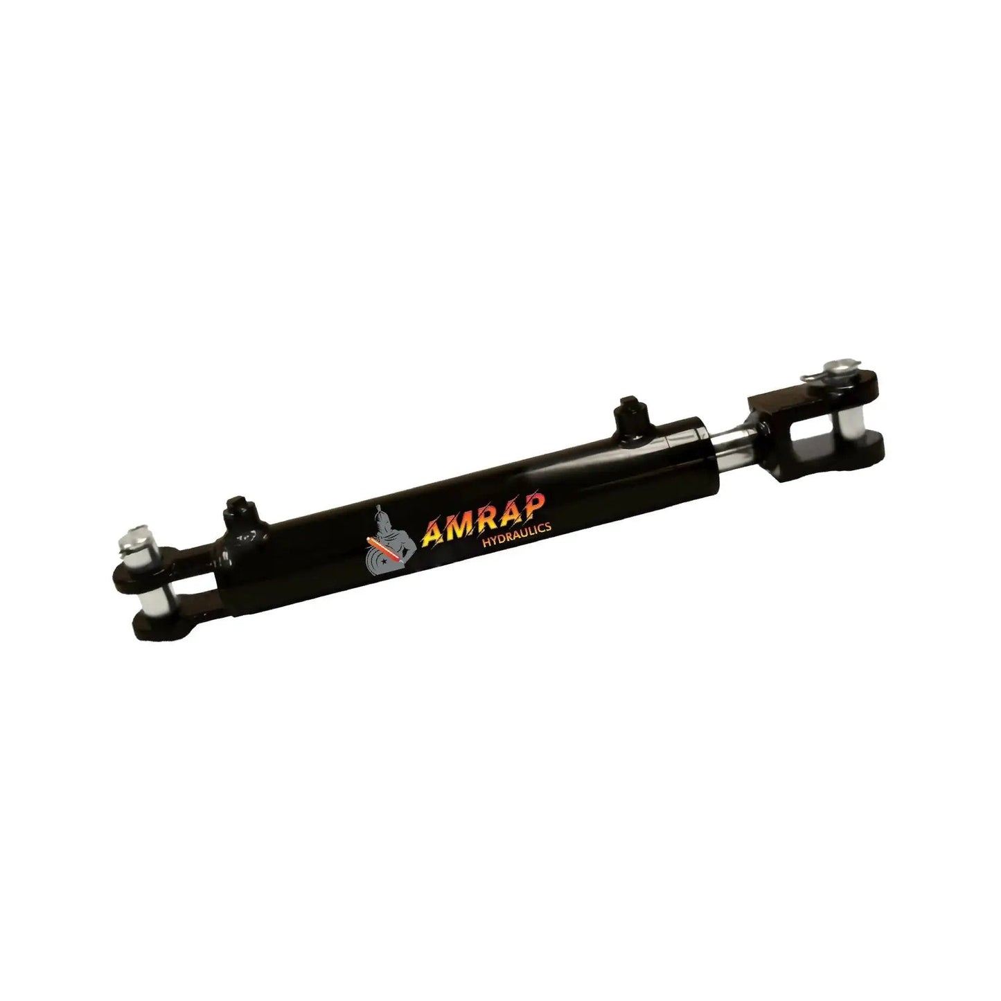 1.5 In Bore 6 In Stroke Welded Double Acting Hydraulic Cylinder Clevis 3000 PSI in black with clevis mounts visible