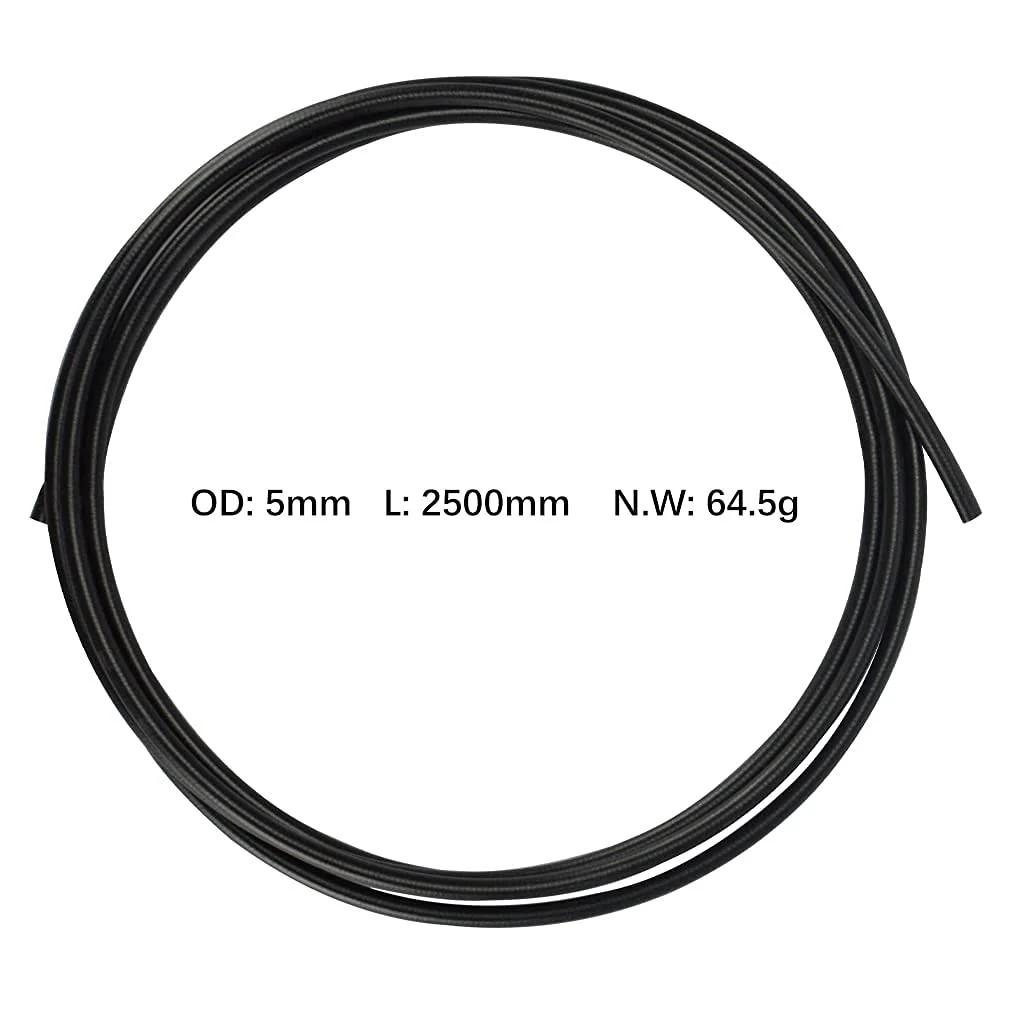 Hydraulic Brake Hose Kit 2500mm For Shimano BH59 BH90 And SRAM Avid System With 8 Brass Olives And 8 Brass Connecting Inserts Black By CYSKY