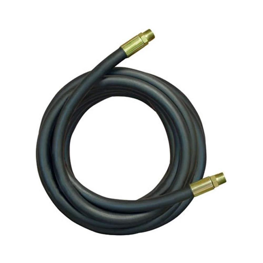 Half Inch Hydraulic Hose 120 Inch Length With Male To Male Fittings Black Lightweight Coil Design