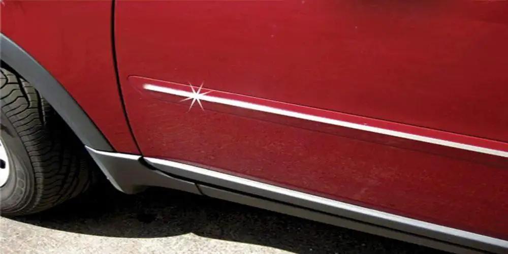 Car with Universal Vehicle Body Molding Trim One Half Inch Wide 18 Feet Chrome Finish UV installed on the side