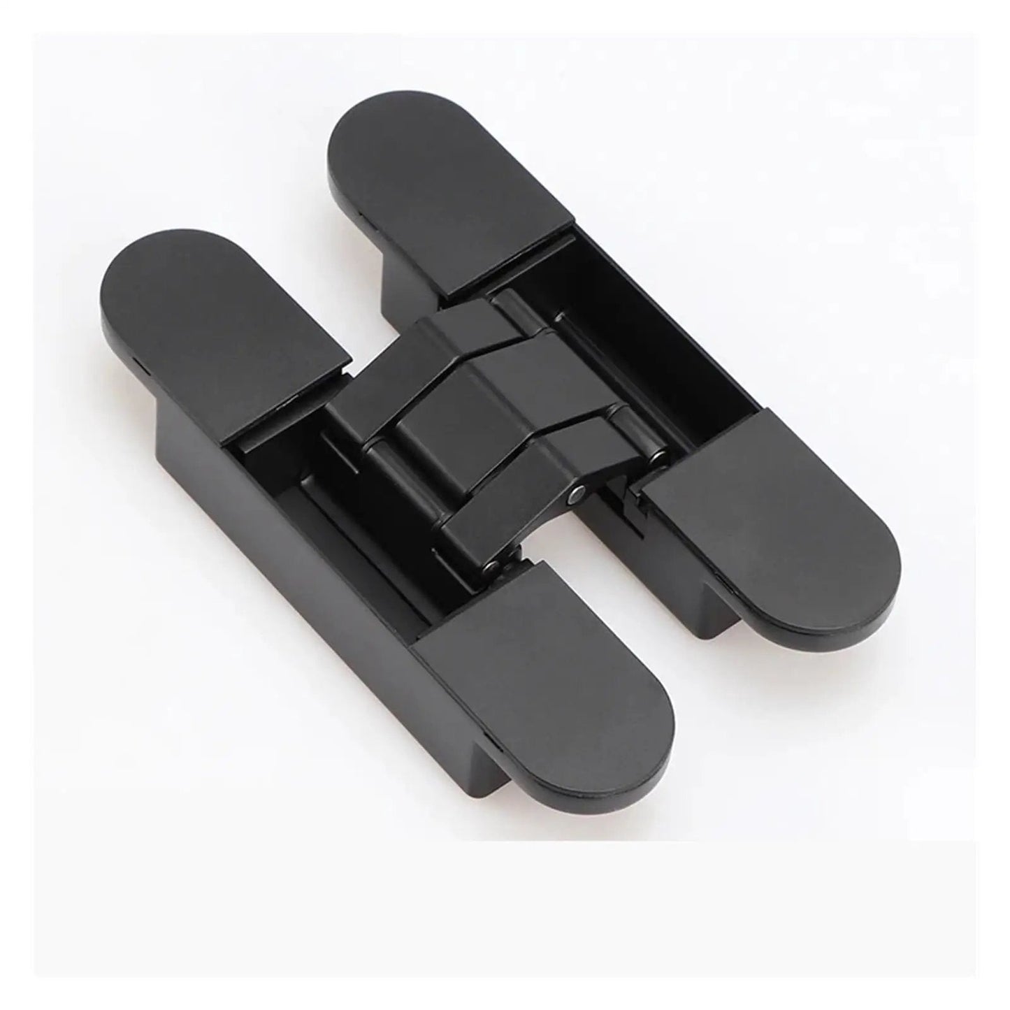 Stainless Steel Self Closing Reversible Door Hinge Invisible Hinge With 180 Degree Opening Hidden Folding Design Black Finish