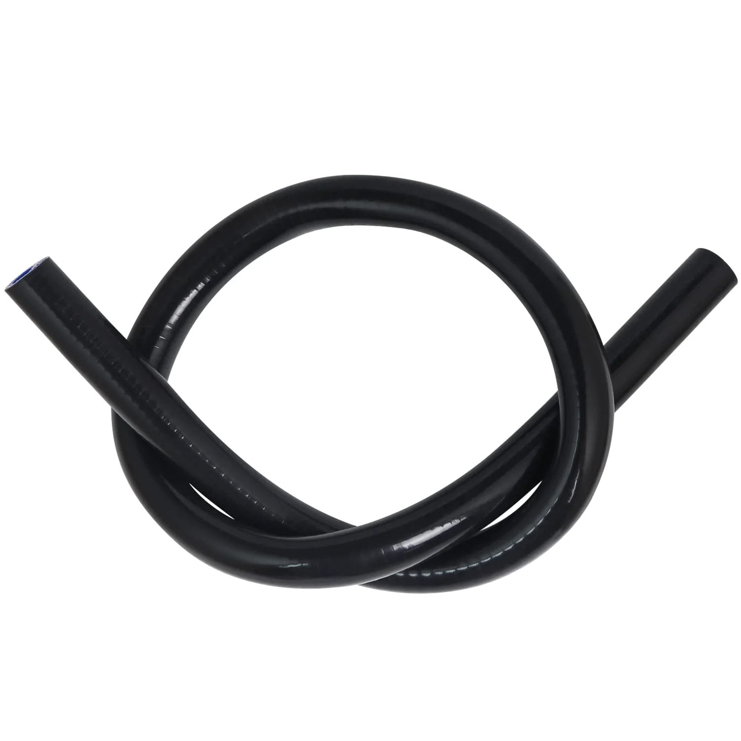 Heavy Duty Silicone Heater Hose For Auto 0.25 Inch ID X 5 Ft Long Reinforced Vacuum And Coolant Line coiled on white background.