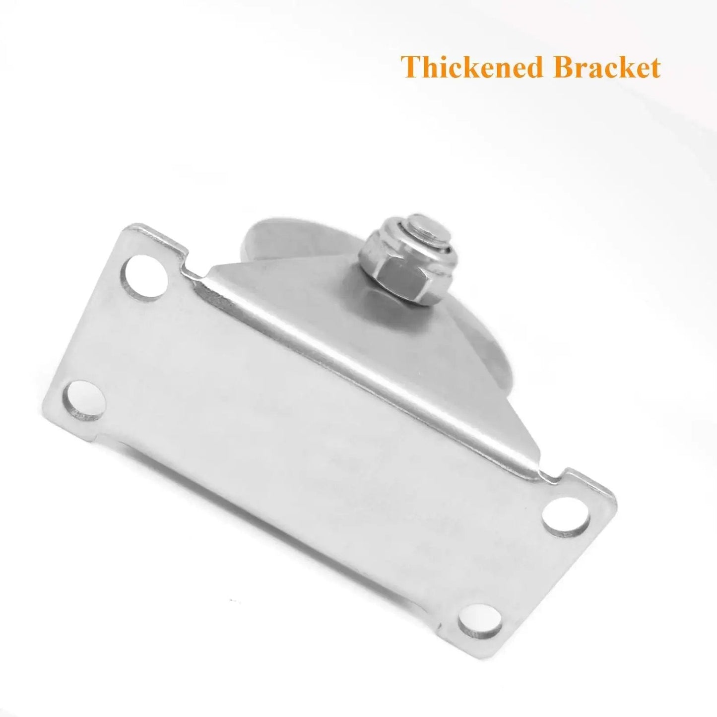 U Groove Gate Track Roller Set With Stainless Steel Construction, thickened bracket view.