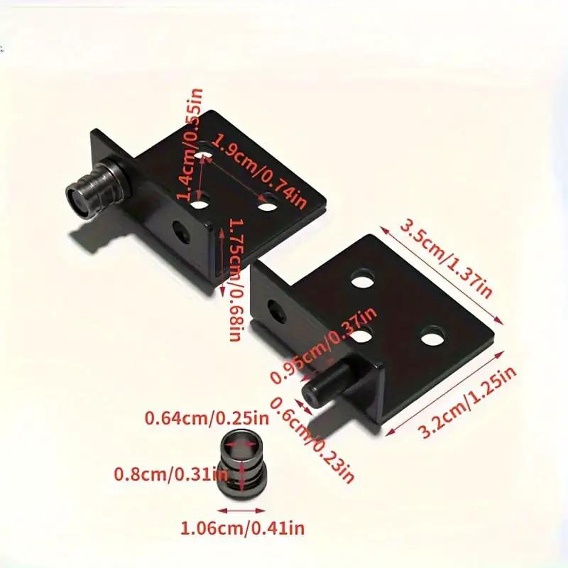 Concealed Cabinet Hinges 2 Pack Invisible Up And Down Door Pivot For Wood Panels CT Corner Codes Display Support Bracket