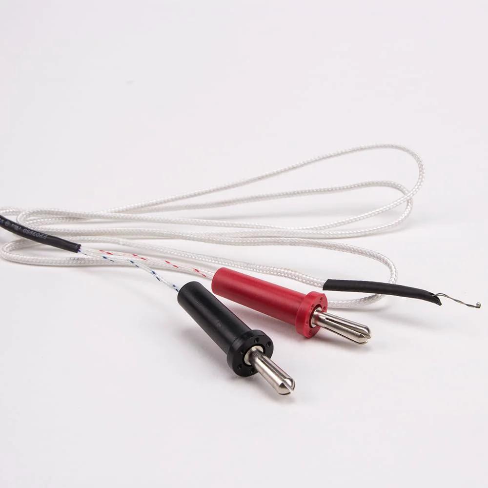 K Type Thermocouple Probes With Mini Connector 2 Pack For Multimeters And Temperature Meters -50C To 350C Range Waterproof Insulated Fiberglass