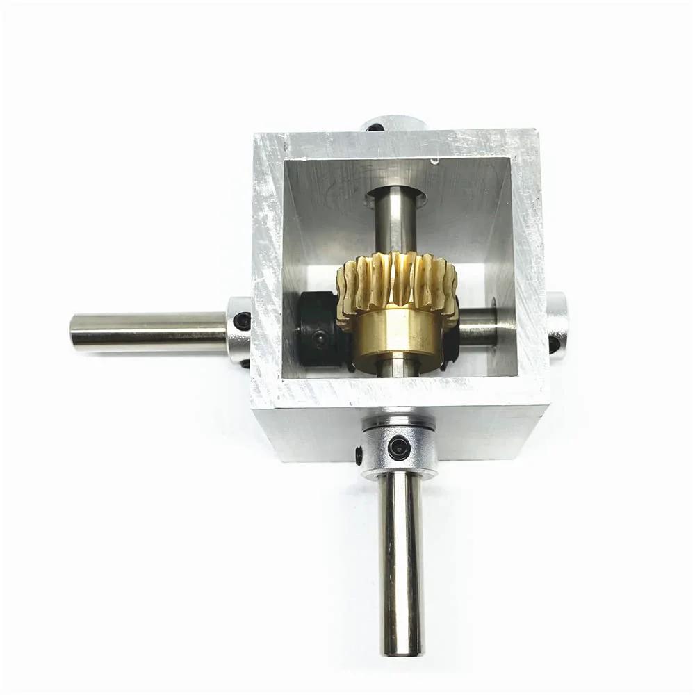 10 To 1 Right Angle Worm Gearbox For DIY Gear Heads 90 Degree Drive With 20 Teeth 8Mm Shaft Aluminum Alloy Body And 45 Steel Gears Compact 20T Reduction Gear Module For Precise Steering And Easy Motor Coupling