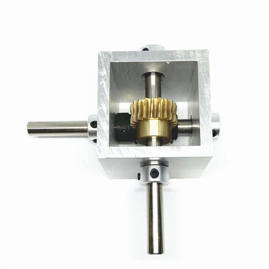 10 To 1 Right Angle Worm Gearbox For DIY Gear Heads 90 Degree Drive With 20 Teeth 8Mm Shaft Aluminum Alloy Body And 45 Steel Gears Compact 20T Reduction Gear Module For Precise Steering And Easy Motor Coupling