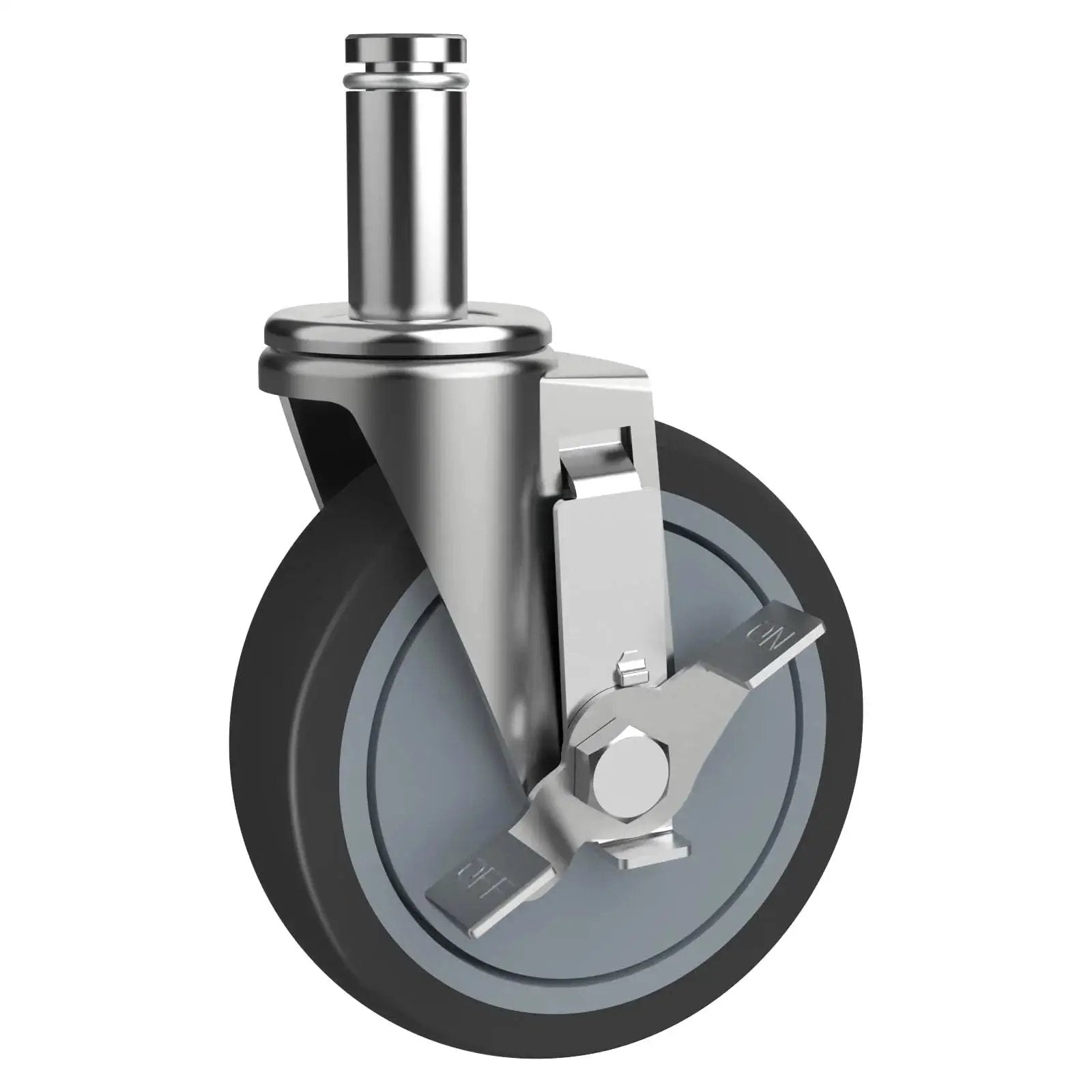 4-Inch Caster Replacement Wheels Set Of 4 For Wire Shelving Racks And Scaffolding With Brake Heavy Duty Compatibility For Metro Quantum