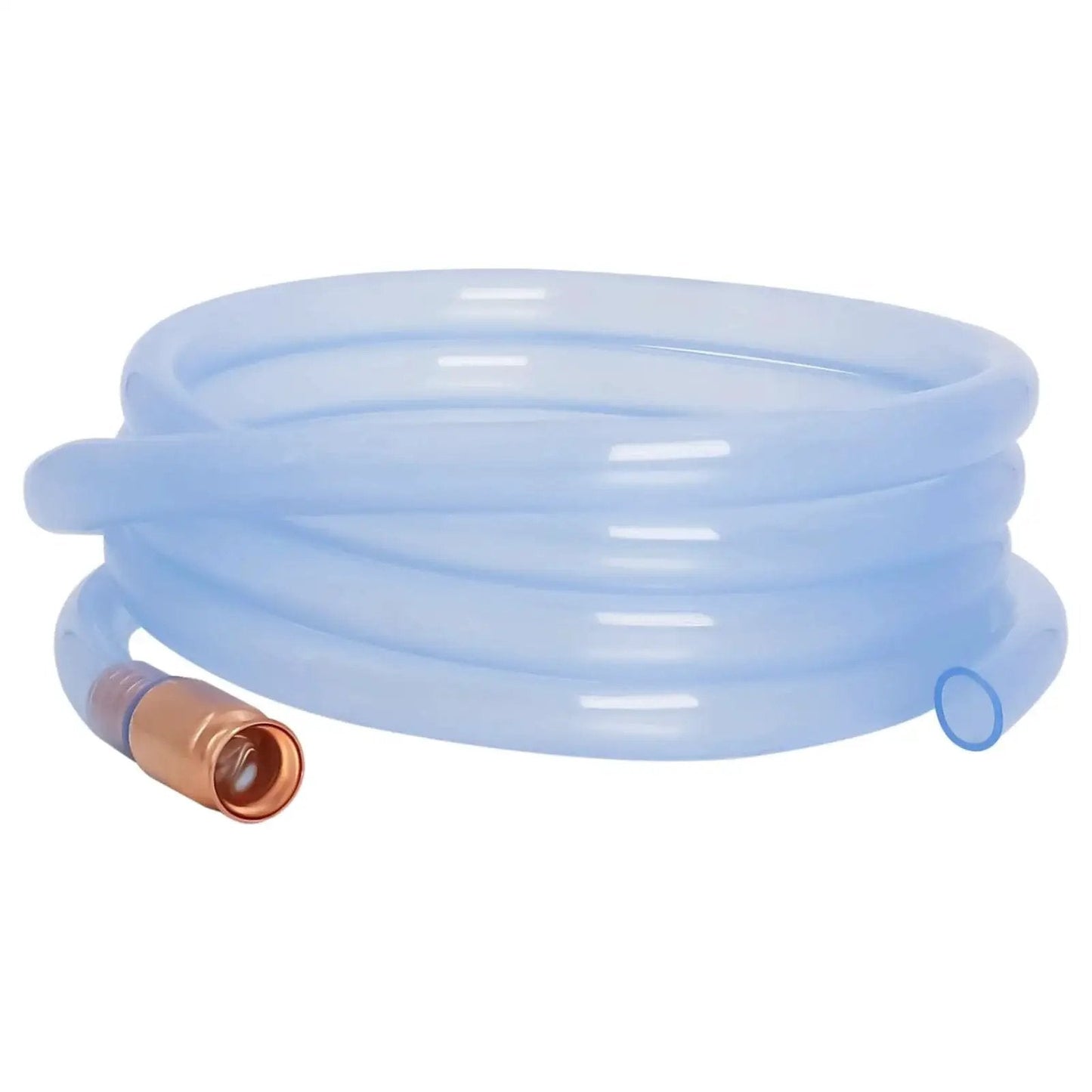 Coiled One Half Inch Siphon Hose for Gasoline and Water Transfer Self Priming 10ft with copper pump fitting