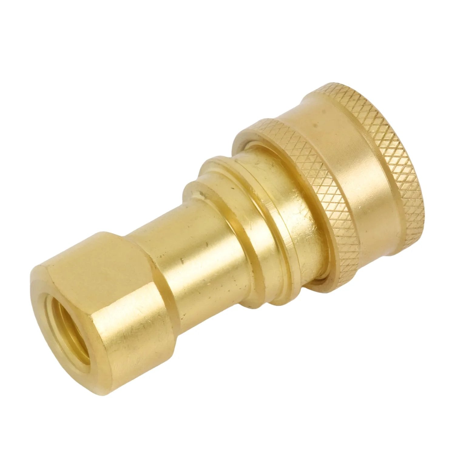 Brass 1/4 Inch NPTF High Pressure Hydraulic Nipple Connector Built Tough For Industrial Fluid Lines, Precision Machined