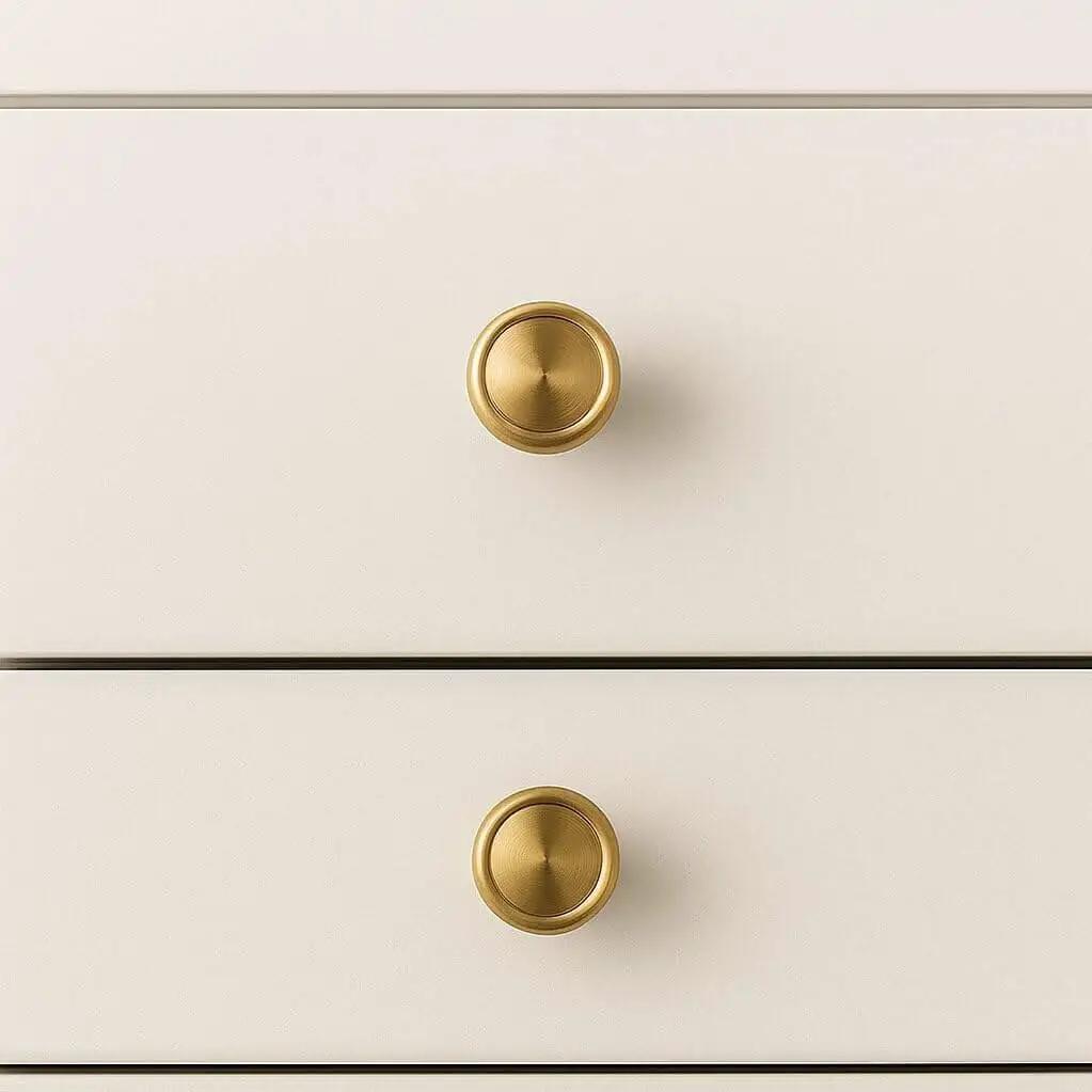 Champagne Bronze Cabinet Knobs Set Of 10 For Kitchen And Furniture, One And A Quarter Inch Single Hole Zinc Alloy Knobs