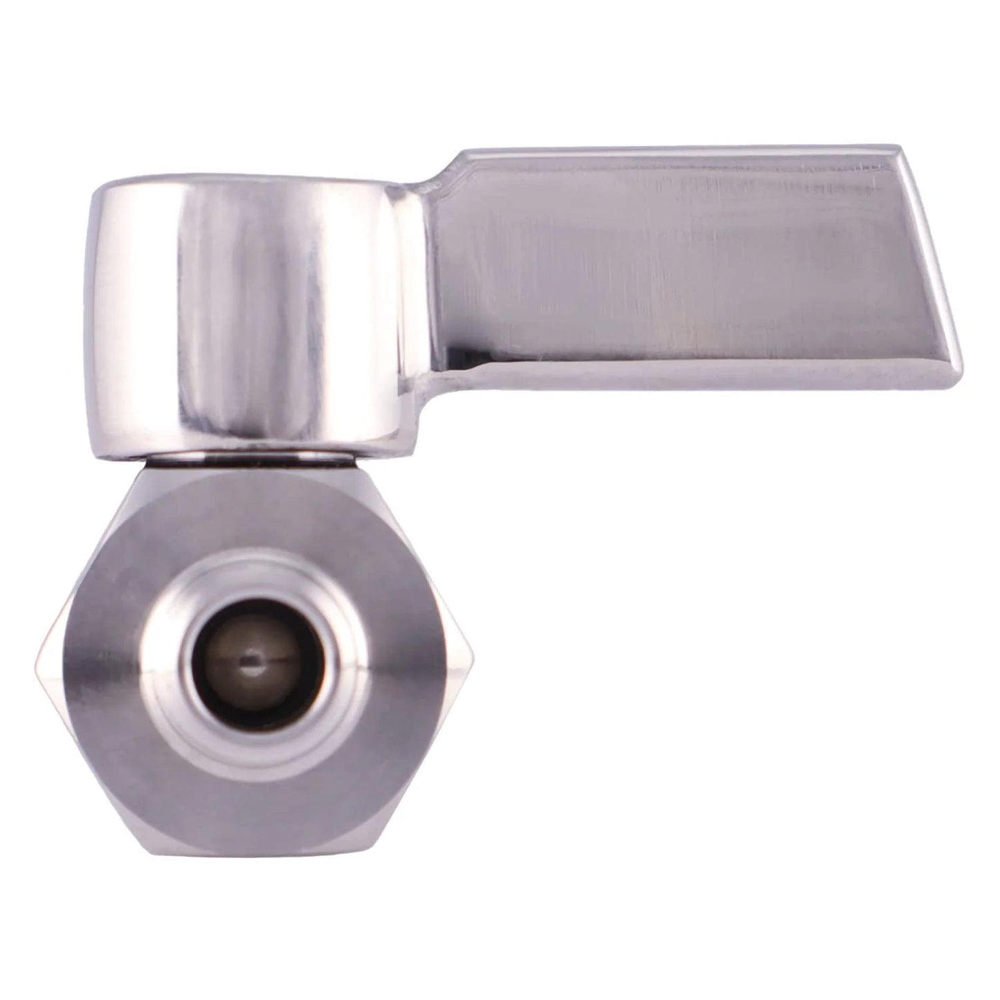 Front view of Mini Ball Valve One Eighth Inch Stainless Steel 304 Reduced Port 1000 PSI For Water Oil And Gas NPT Male And Female