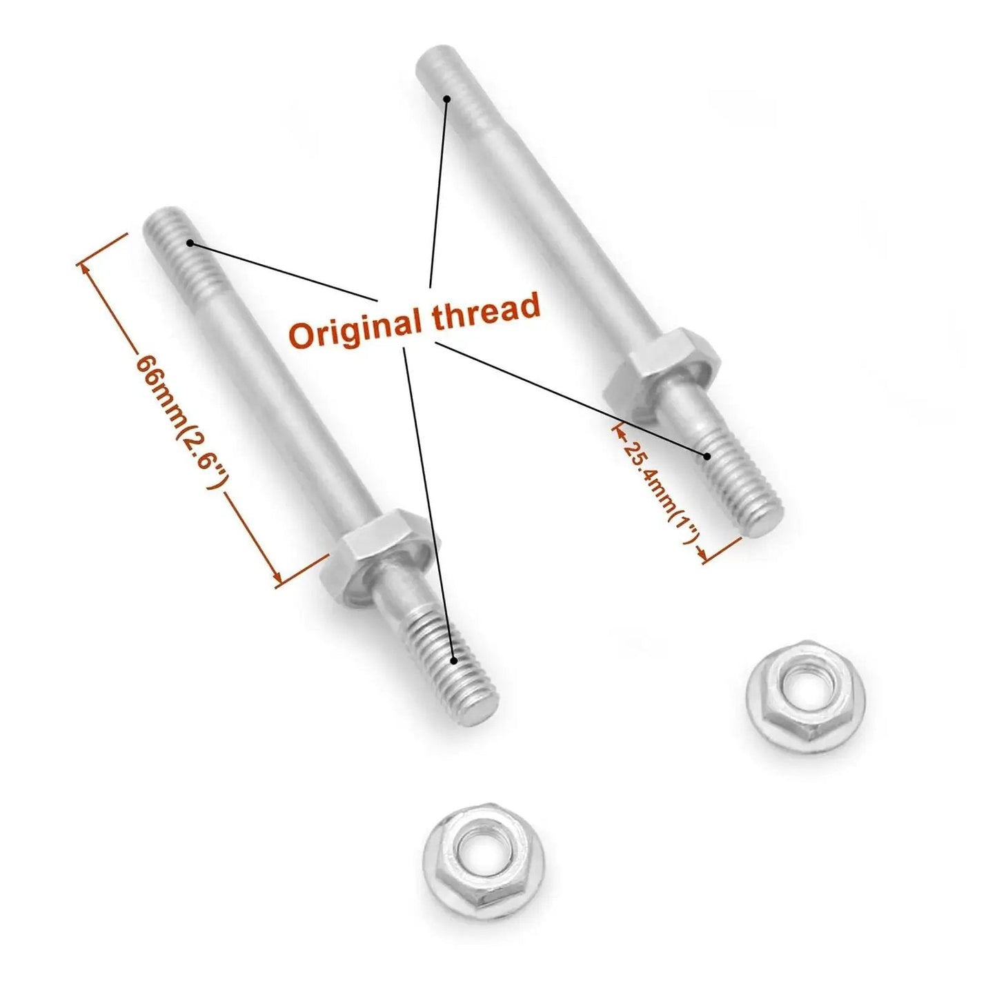 Threaded bolts and nuts for Bullet Style Turn Signal Rear Indicator Lamps For Harley Sportster XL883 XL1200 Dyna Softail.