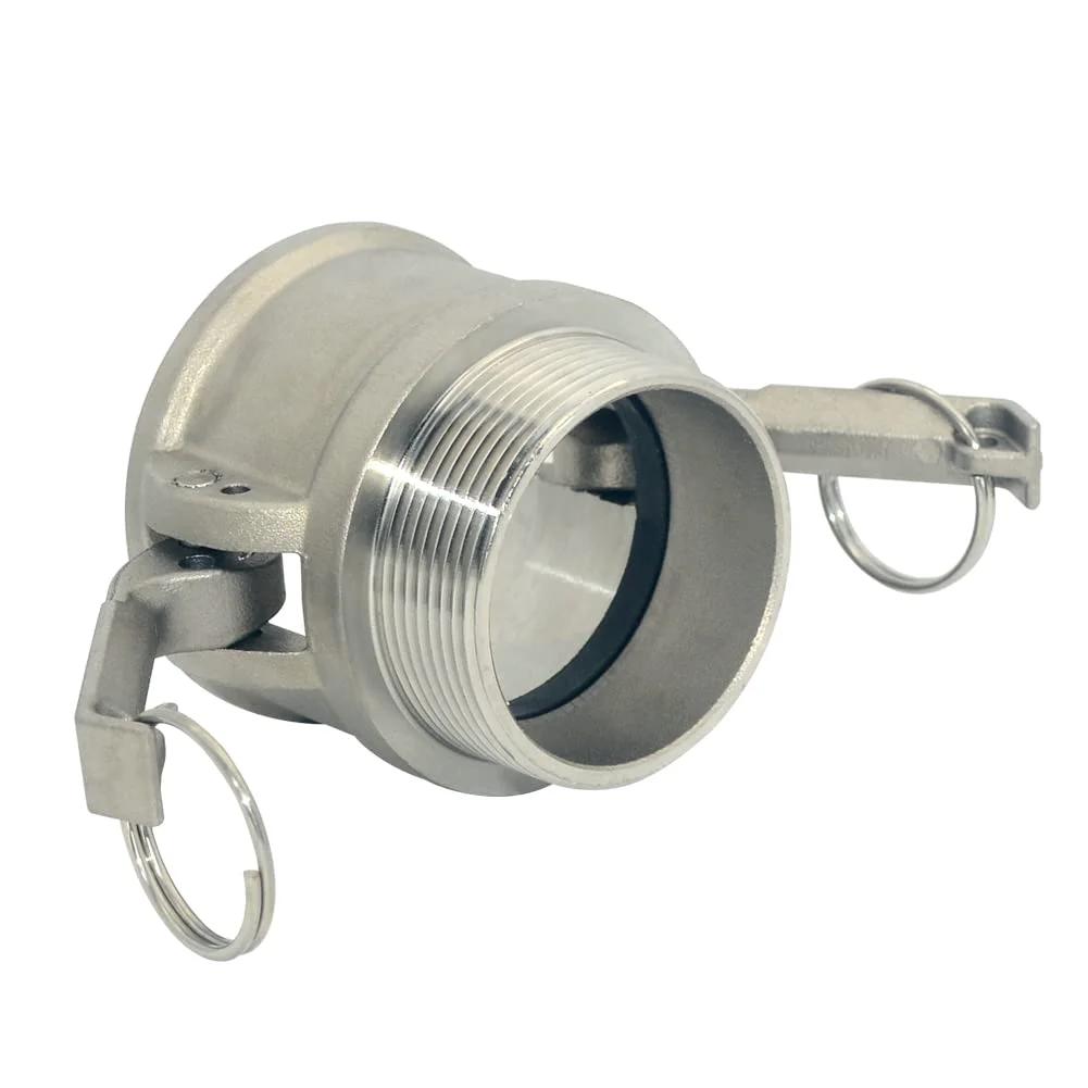 2 Inch Type B Camlock Trash Pump Adapter Female Camlock To Male Pipe Threads Stainless Steel 316 Heavy Duty Connector