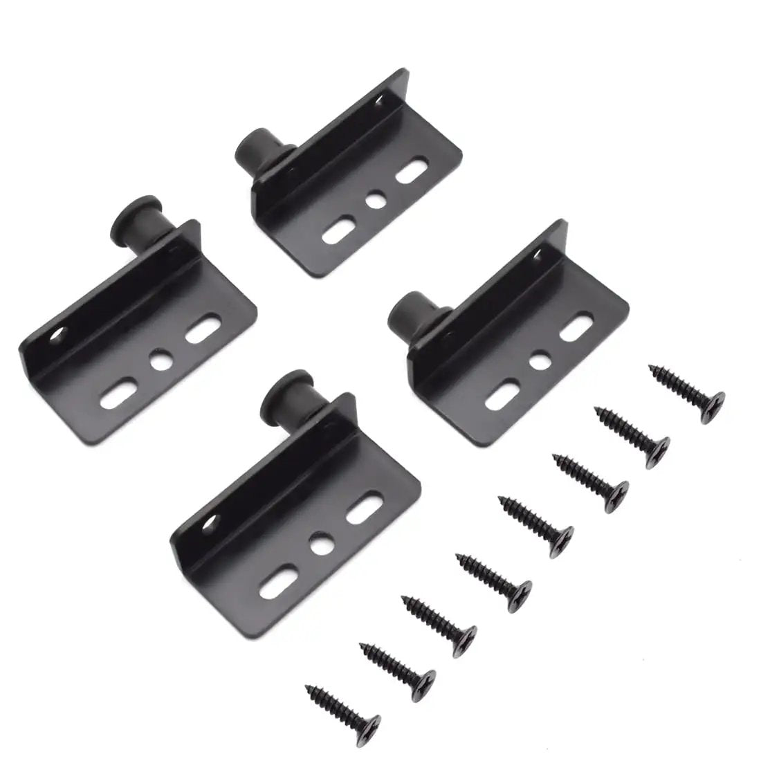 Black Heavy Duty Concealed Shaft Pivot Door Hinges Set For Wood Doors Cabinets Wardrobes And Showcases 2 Sets With Bushing Anti Rust Cold Rolled Steel Construction For Long Lasting Use