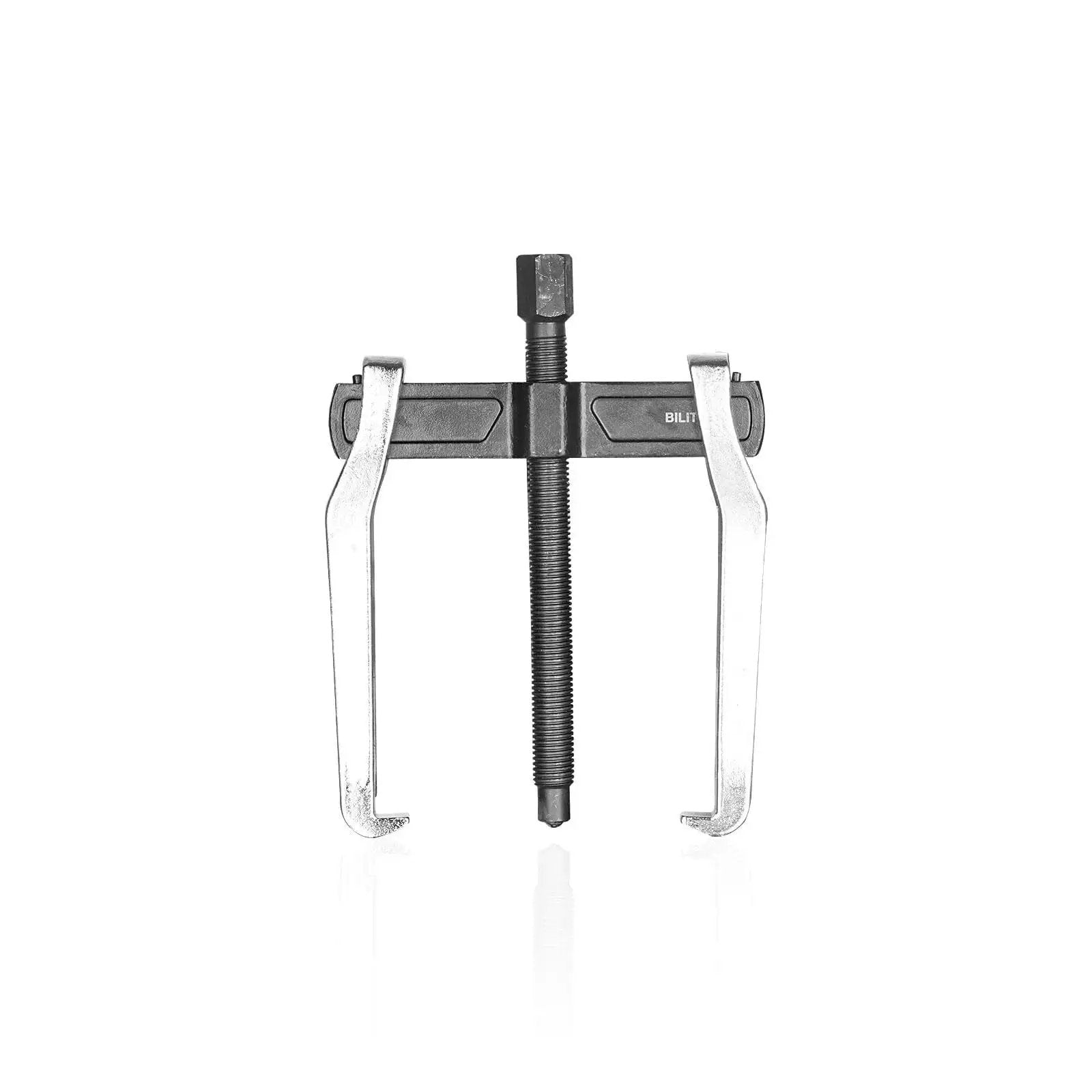 Front view of 6 Inch 2 Jaw Gear Puller for internal and external removal of pulleys, bearings, gears, and flywheels, made from heat-treated CRV steel.