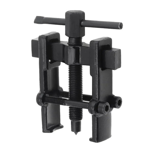 Adjustable Two Jaw Bearing Gear Puller Remover 2 Inch Carbon Steel, side view showing jaws and threaded rod for gear removal