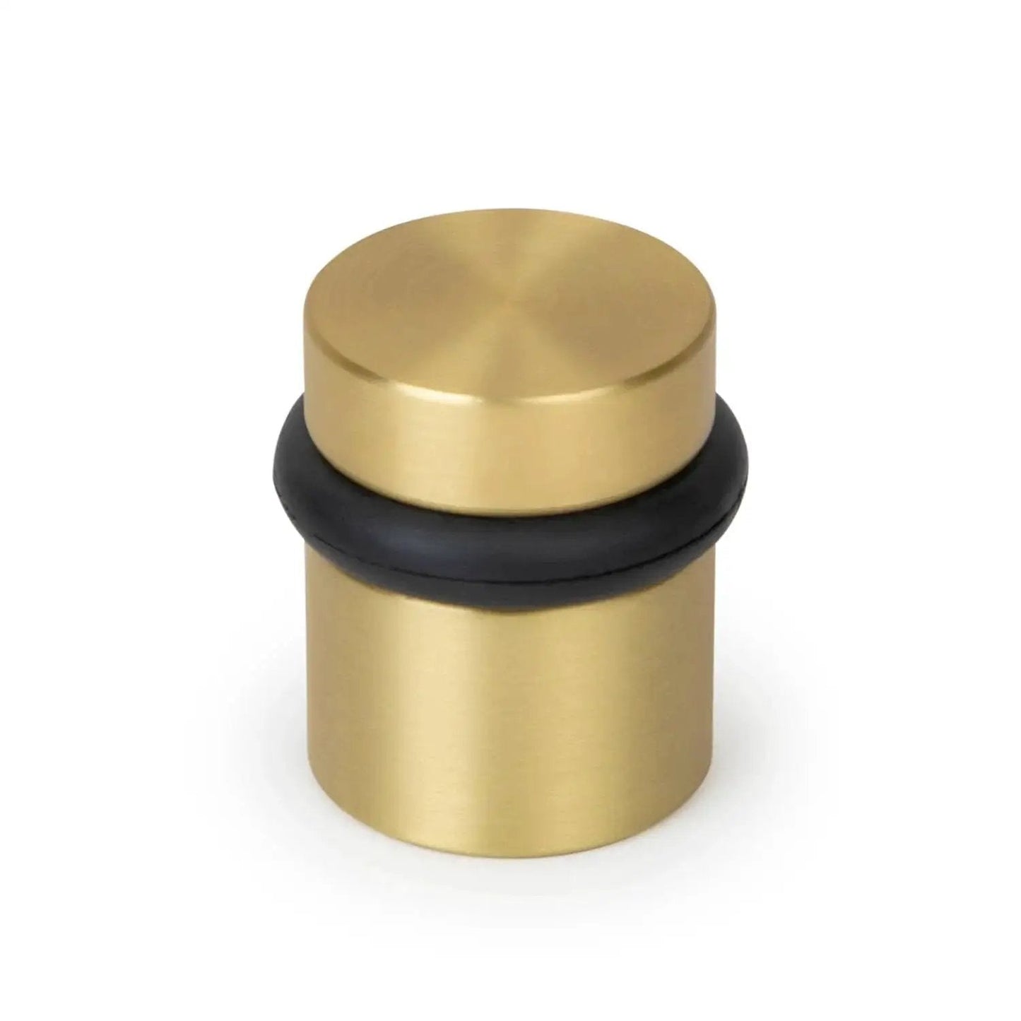 Floor Door Stopper With Mounting Hardware Included Satin Brass 1.5 Inch Wall Protector Prevents Door Knob Contact And Wall Damage