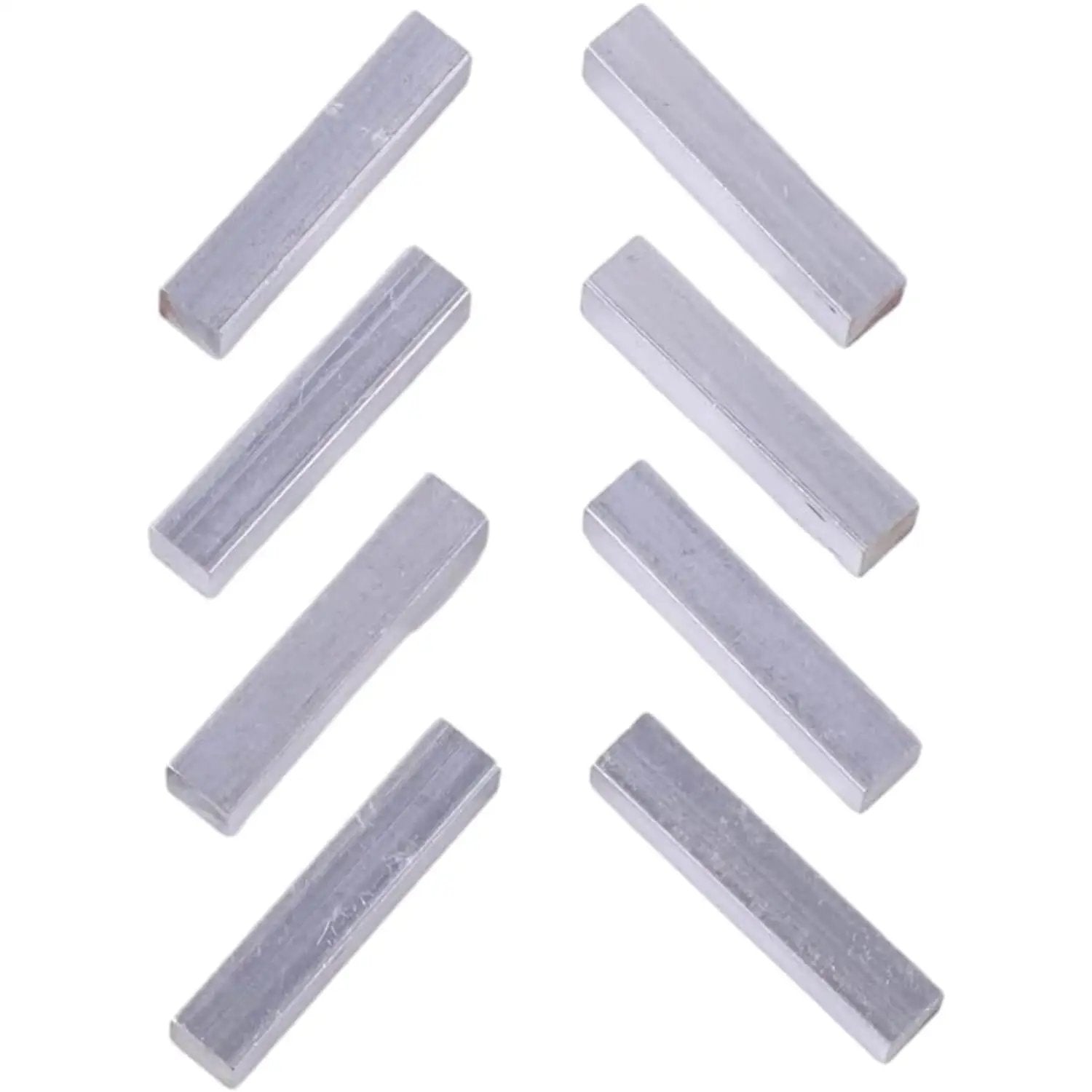 8 Pack Zinc Square Keys 1/4 X 1-1/4 Inch 2162 Machine Key Set For Power Transmission Shafts To Hold Machinery Parts In Place