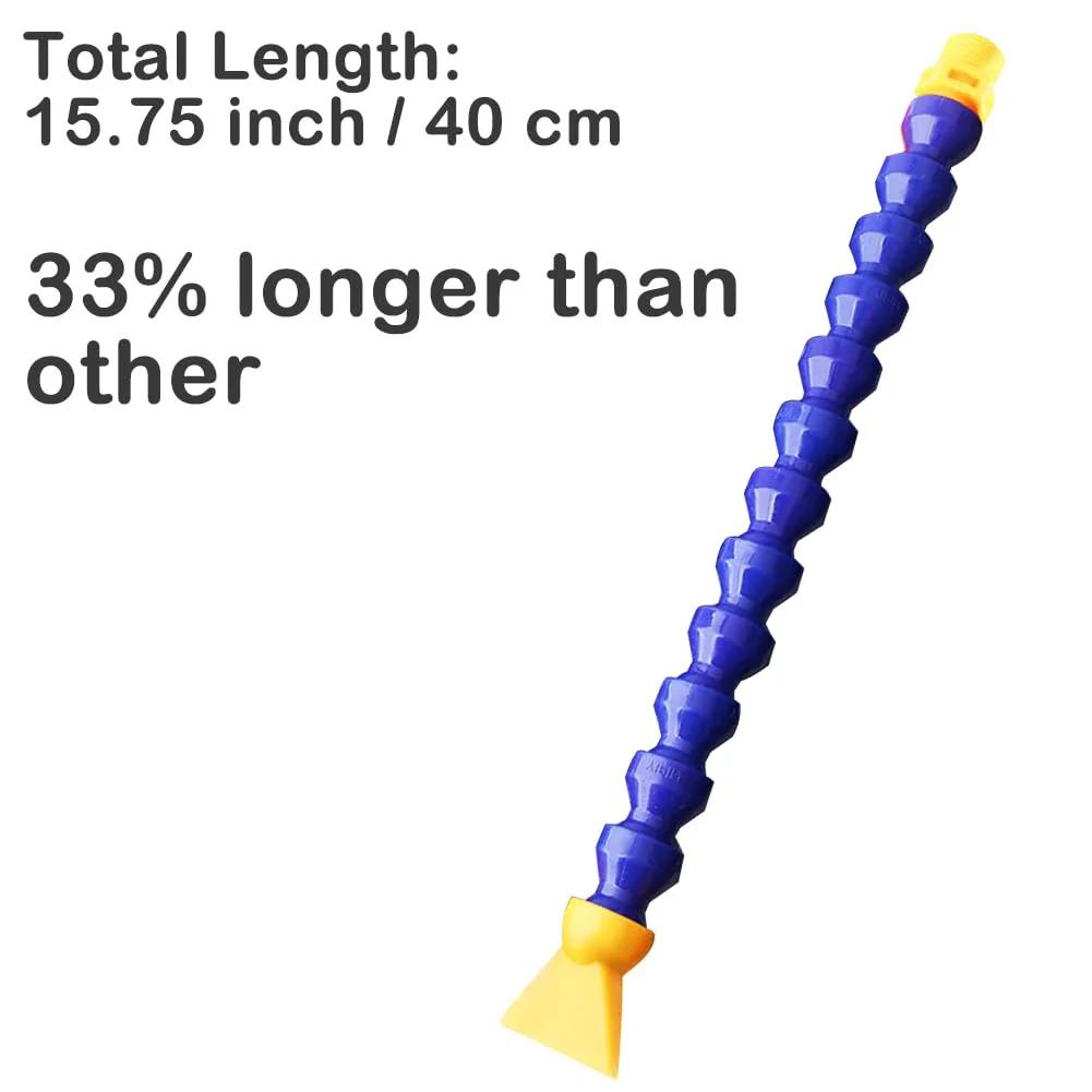 Flexible One Half Inch Thread Water Oil Coolant Hose For Hydraulic Machinery And Water Cooling System 40cm Long Plastic Corrosion Resistant Tubing Built Tough 10 Pack Beduan shown in blue, 40 cm length