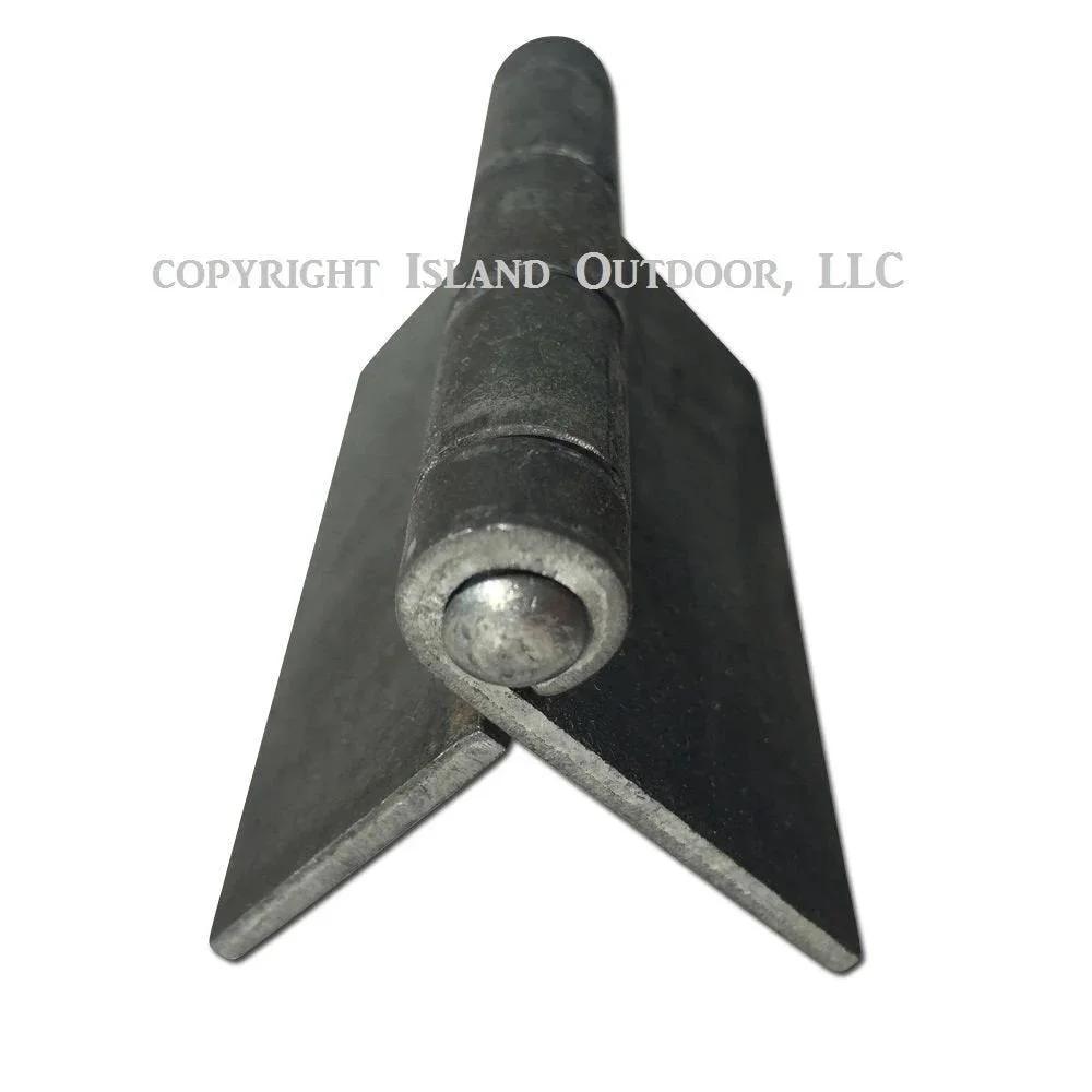 Close-up view of Two Pack 3 Inch By 3 Inch Weld On Steel Butt Hinges 3x3 For Jeep Tailgate Fence Smoker Trailer BBQ Replacement Hinge