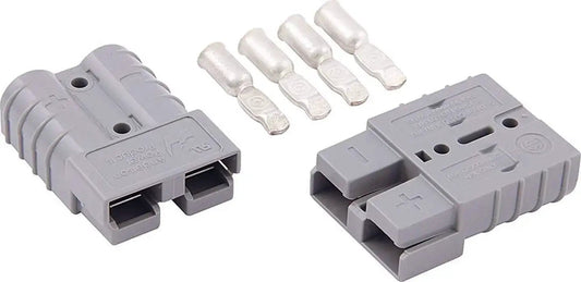 Gray 50 Amp Battery Cable Quick Disconnect For 6 Gauge Wire Pair with terminals visible in packaging