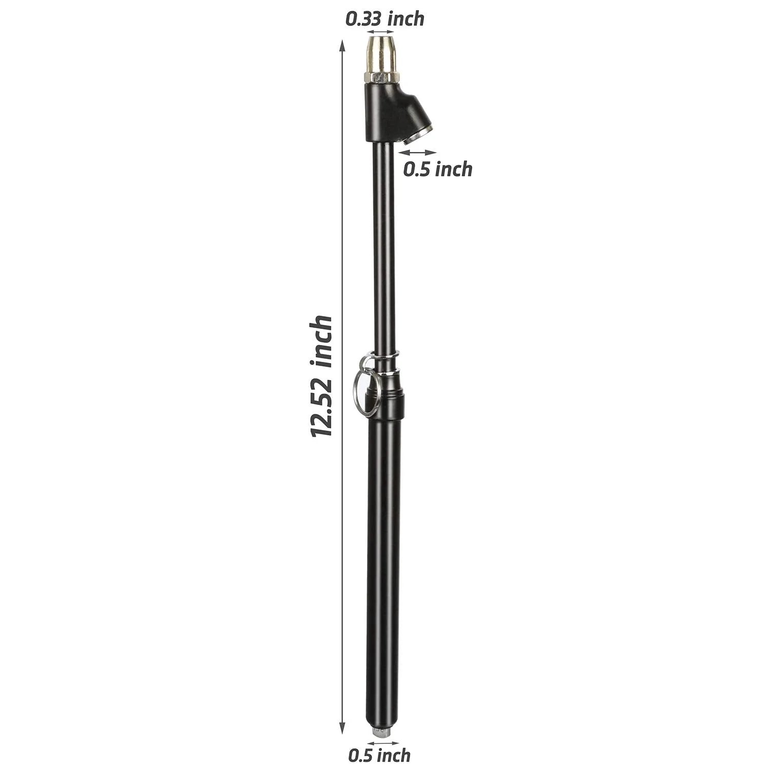 Heavy Duty Dual Head Pencil Style Air Pressure Gauge With Extended Tube 10-150 PSI Easy To Read Two Sided Scale