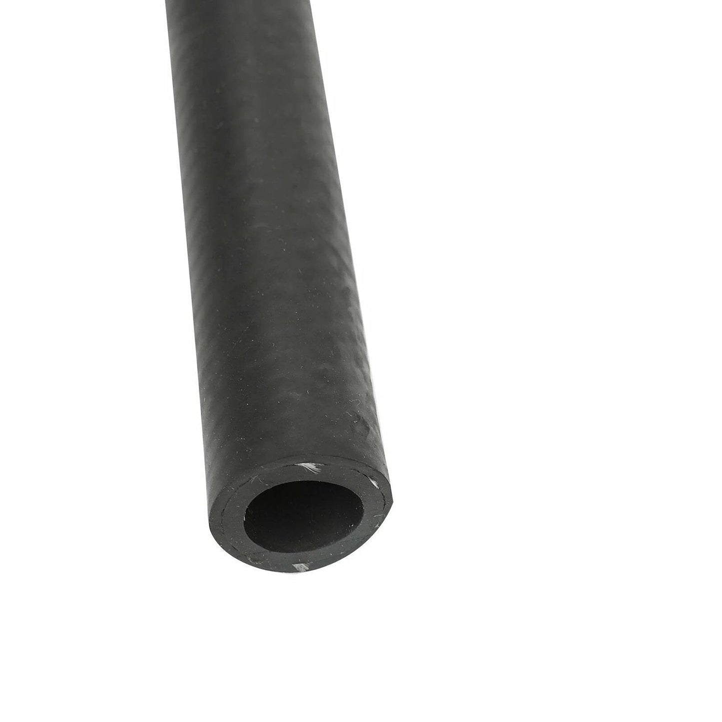 Close-up view of LS Swap Heater Hose Set with 90 Degree Molded Hoses, 5/8 Inch ID and 3/4 Inch ID, each 4 Inch by 24 Inch, black.