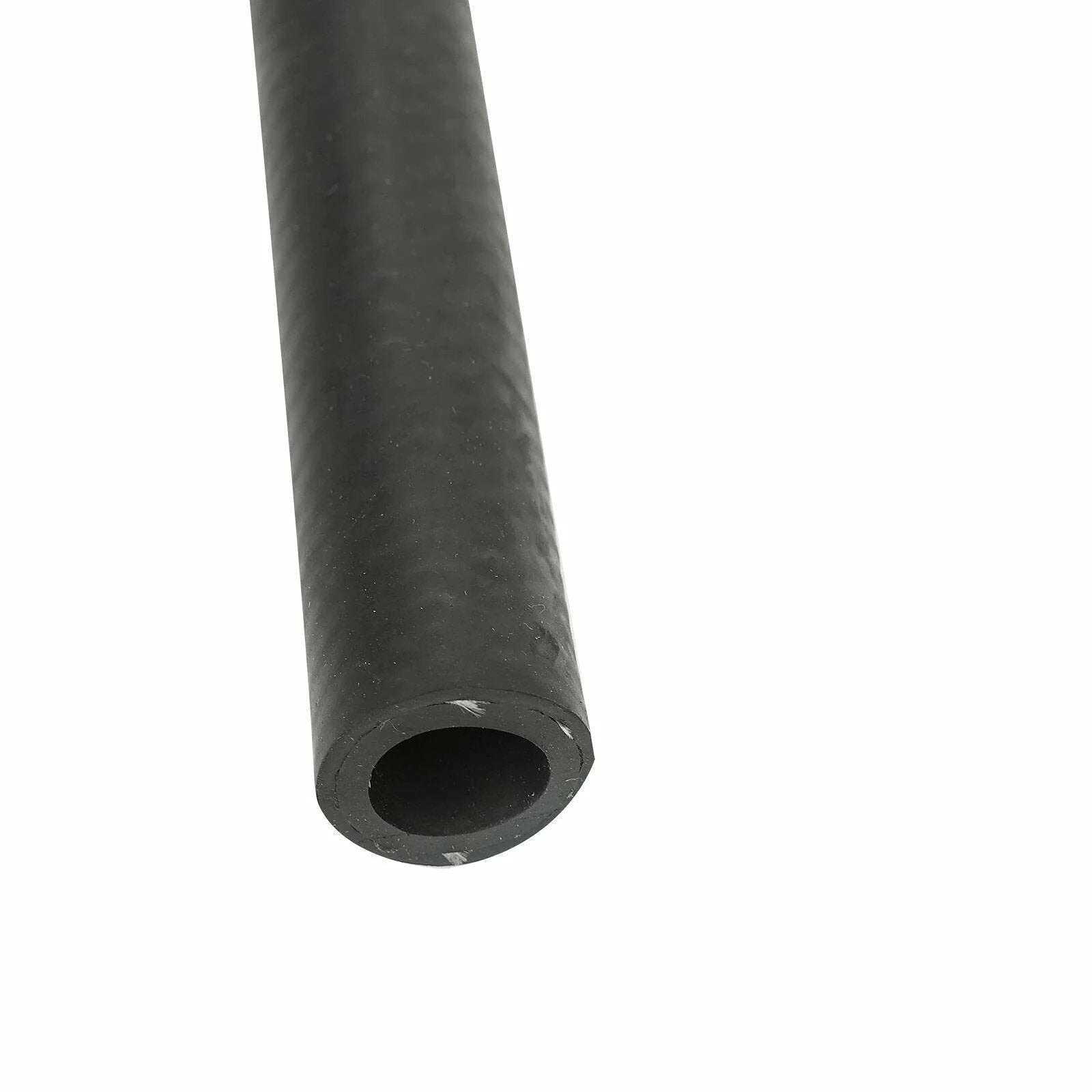 Close-up view of LS Swap Heater Hose Set with 90 Degree Molded Hoses, 5/8 Inch ID and 3/4 Inch ID, each 4 Inch by 24 Inch, black.