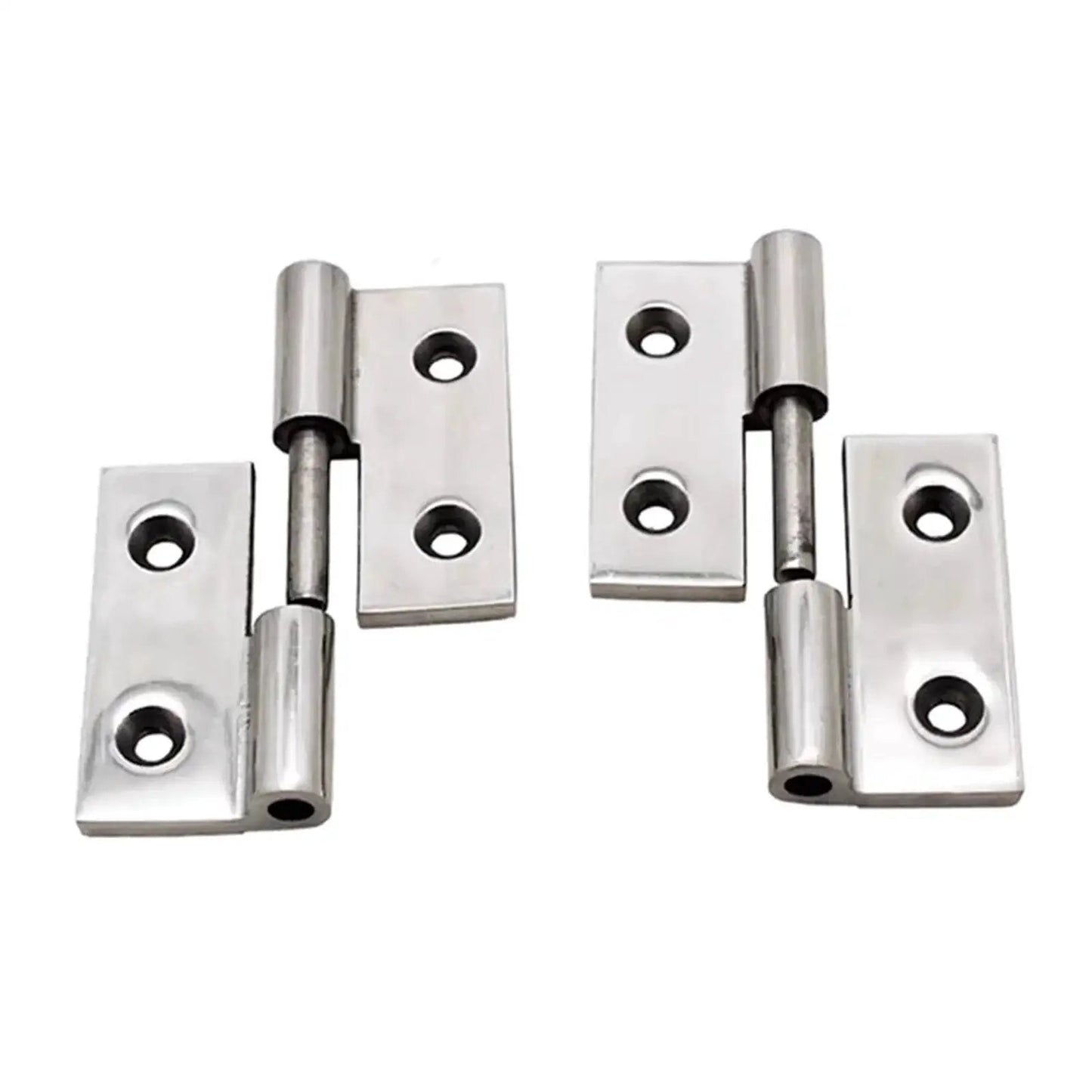 Removable 304 stainless steel hinge for heavy machinery, polished finish, Model XG02 177 2TL, durable industrial door component.