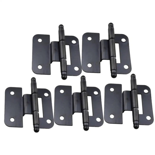 Heavy Duty Black Iron Kitchen Cabinet Door Hinges Set For Heavy Doors Six Pack 6.5 cm By 4 cm Replacement Hinges