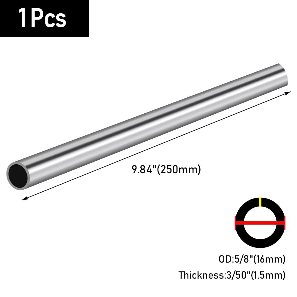Five Eighth Inch Outer Diameter 304 Stainless Steel Tube Seamless Round Metal Pipe Nine Point Eight Inch Length One Piece Boss Grade