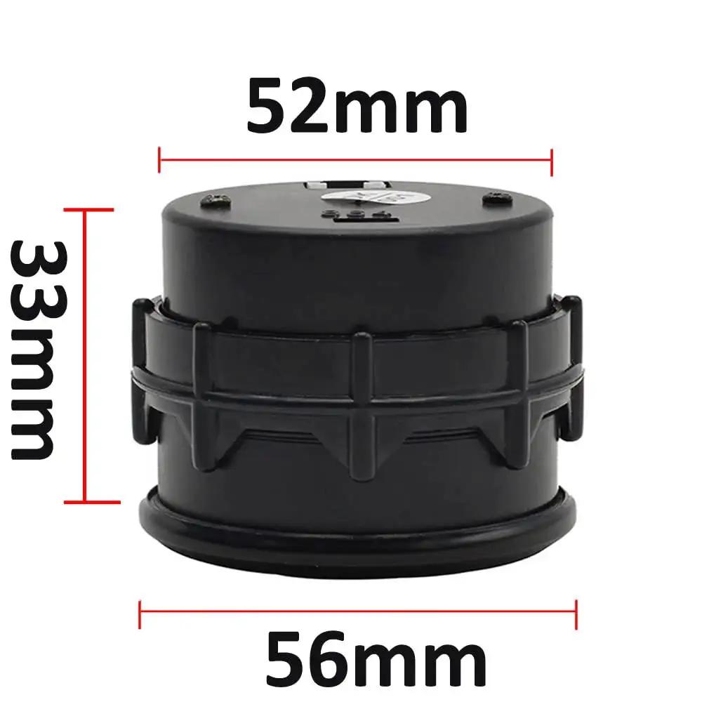 Back view of 52mm Universal Car Oil Pressure Gauge Kit with dimensions, showing 52mm diameter and 33mm height.